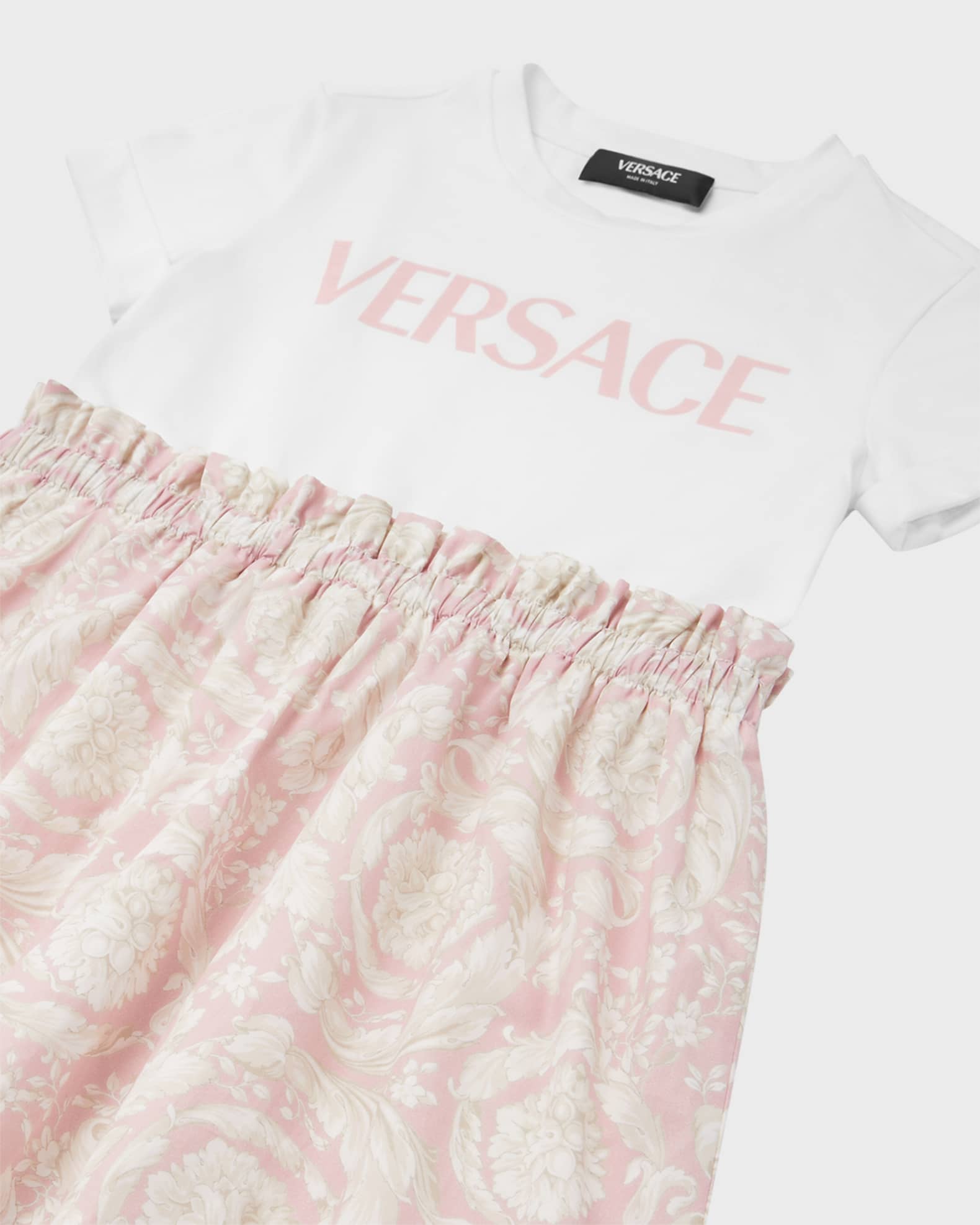 ワンピース VERSACE Women Short Skirts 10087421A063925B100 Pink Versace Butterflies-print silk-blend Shorts | Pink | FARFETCH