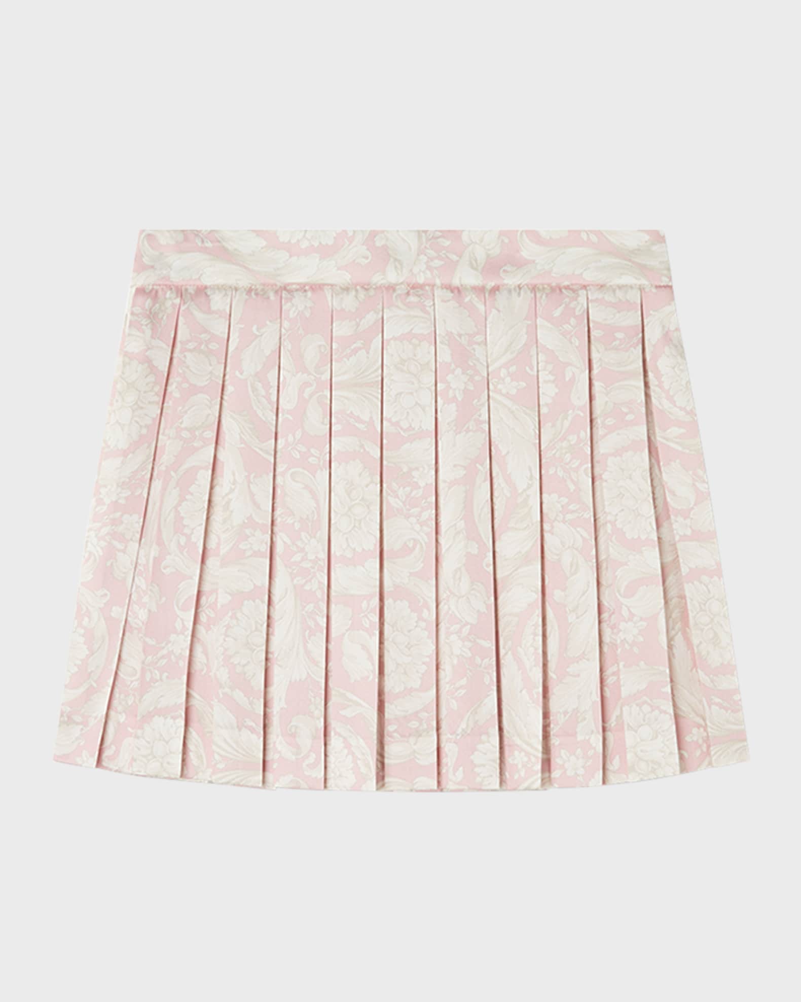 Girl's Barocco-Print Pleated Skirt 1
