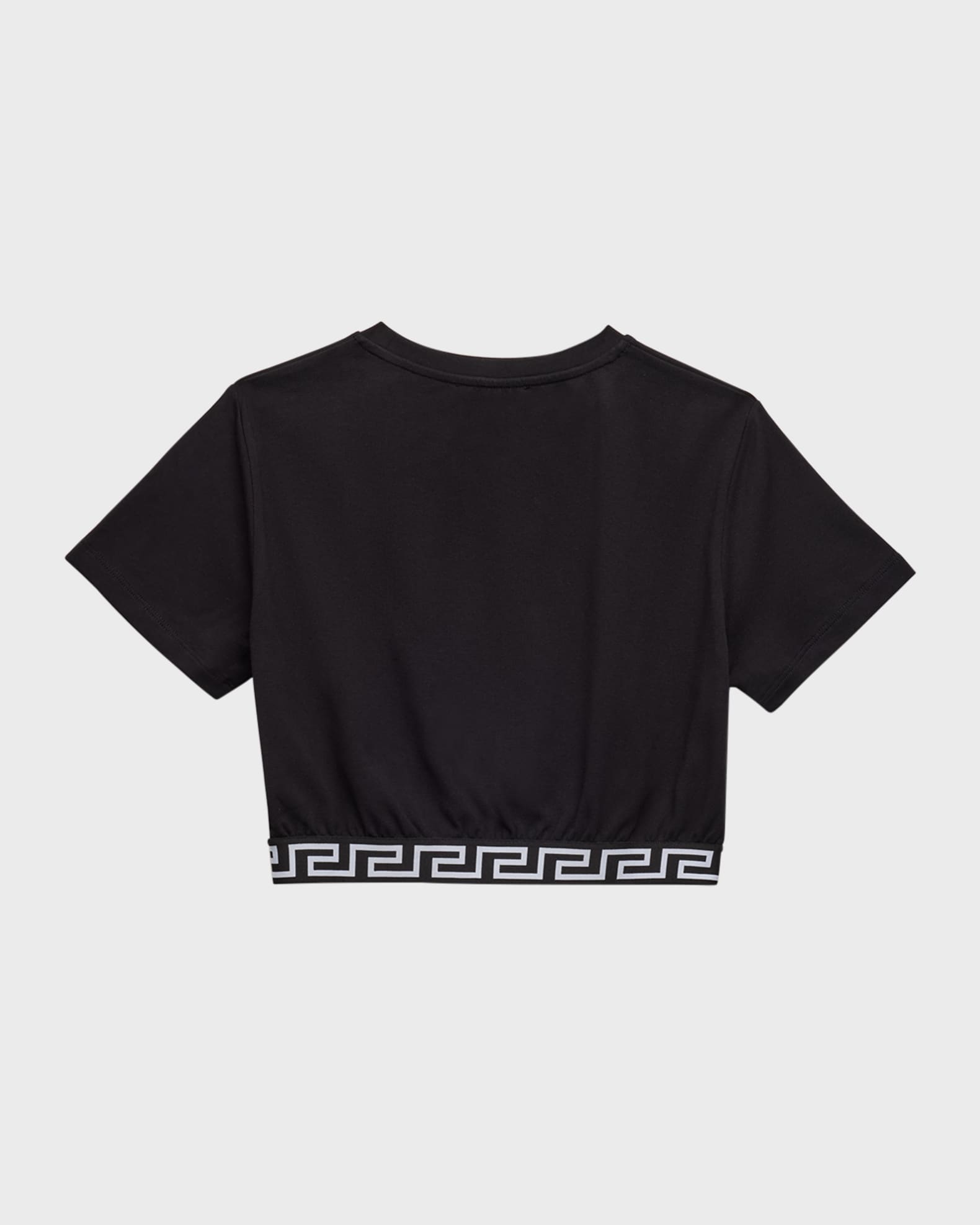 Girl's Greca Border Cropped T-Shirt, Size 8-14 1