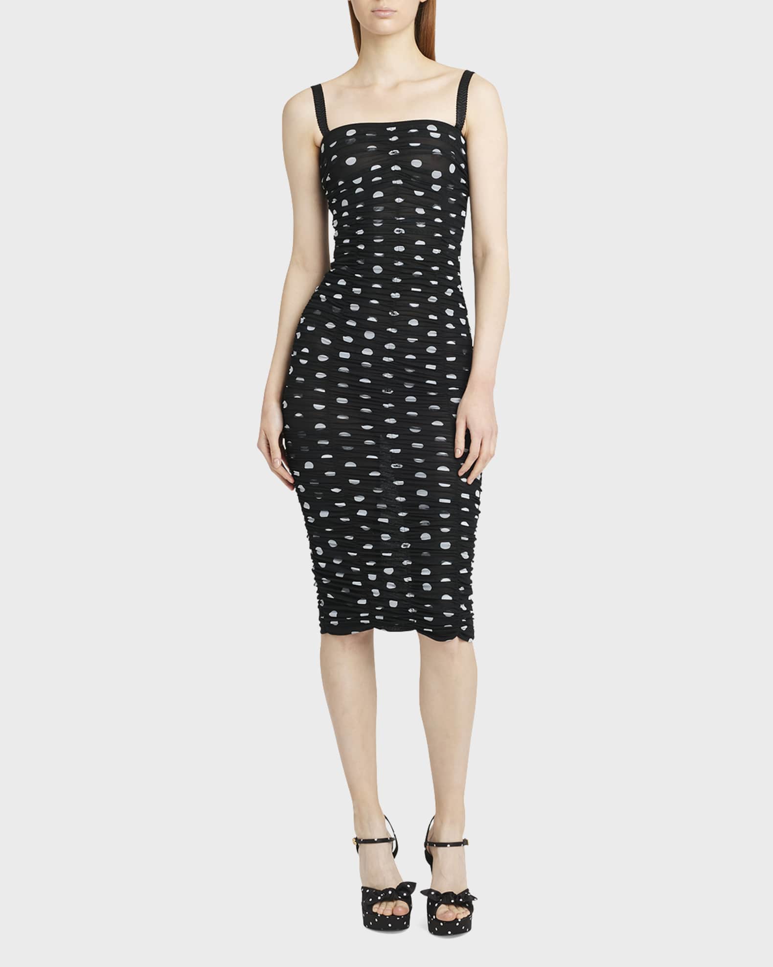 Tulle Polka-Dot Midi Dress 1