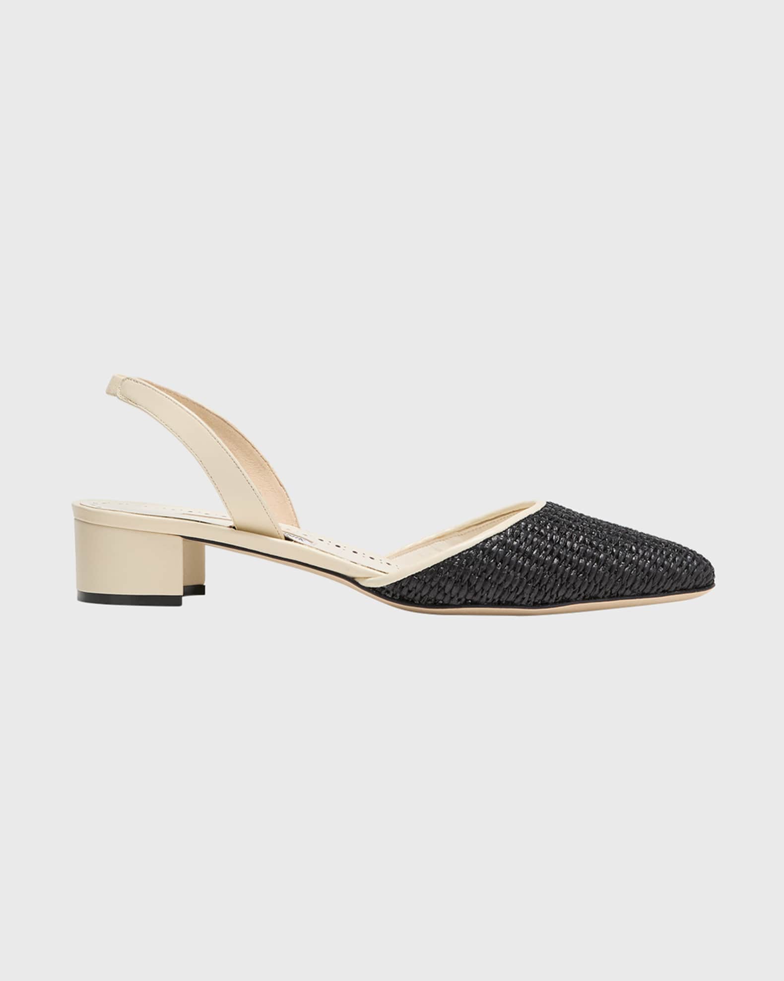 Woven Slingback Ballerina Pumps 0
