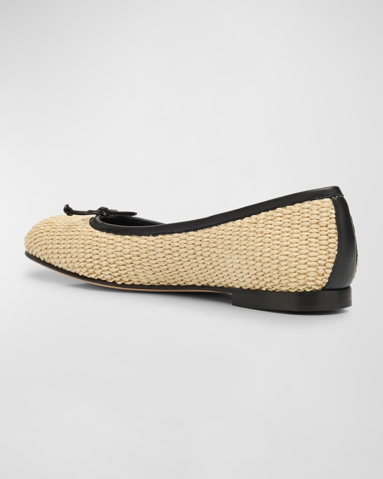 Manolo Blahnik Veralli Woven Bow Ballerina Flats | Neiman Marcus