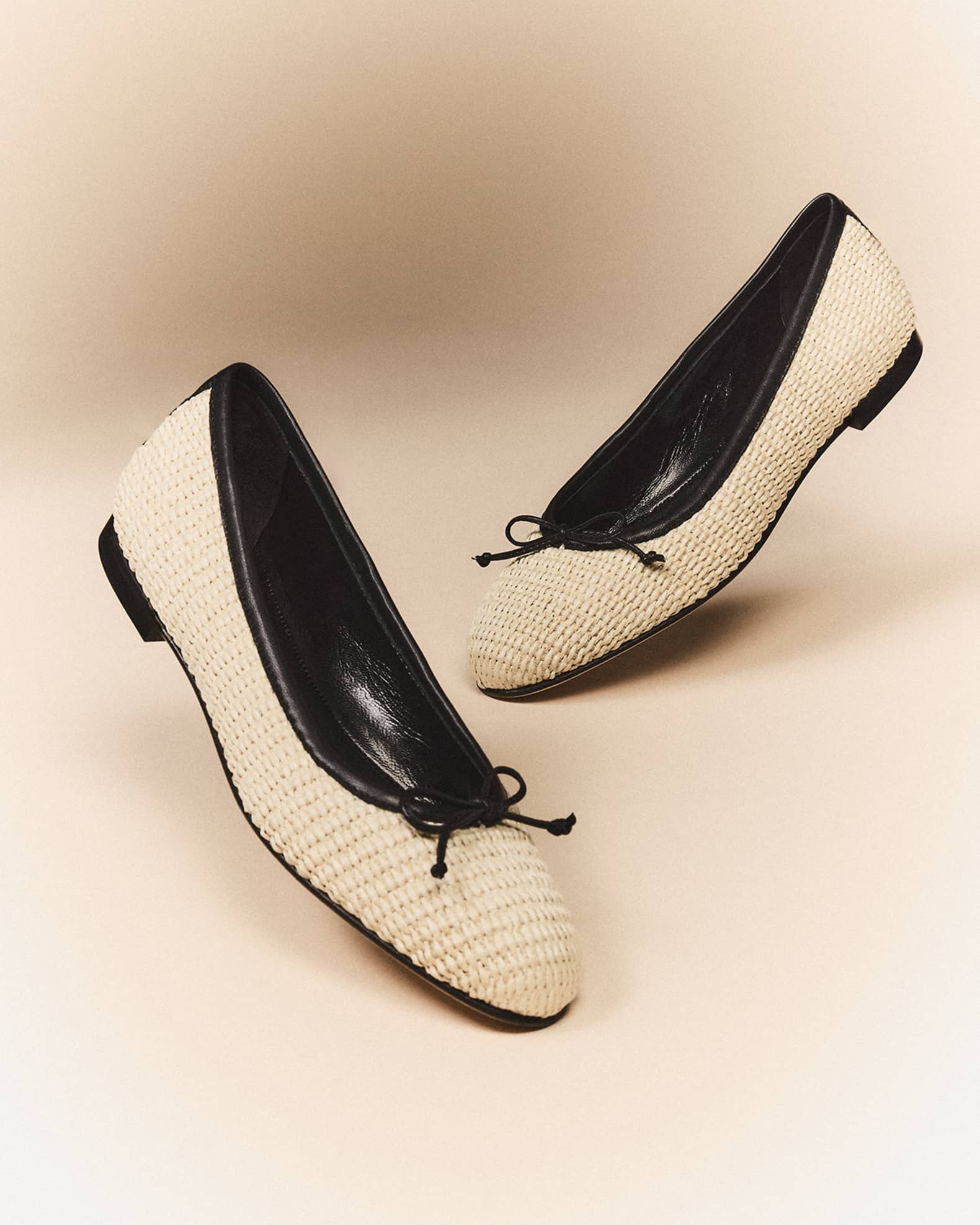 Manolo Blahnik Veralli Woven Bow Ballerina Flats | Neiman Marcus