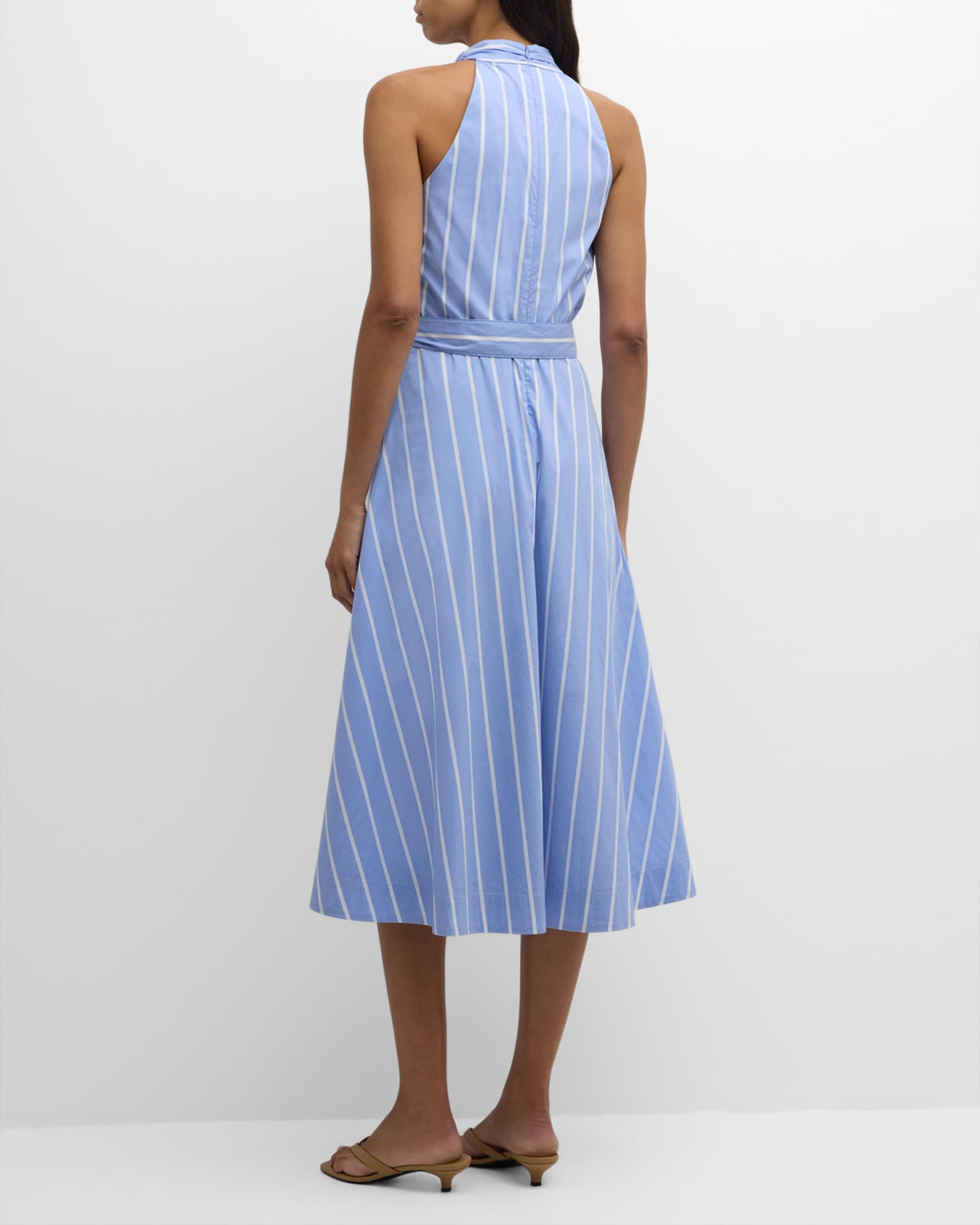 Baylee Stripe Halter Midi Dress