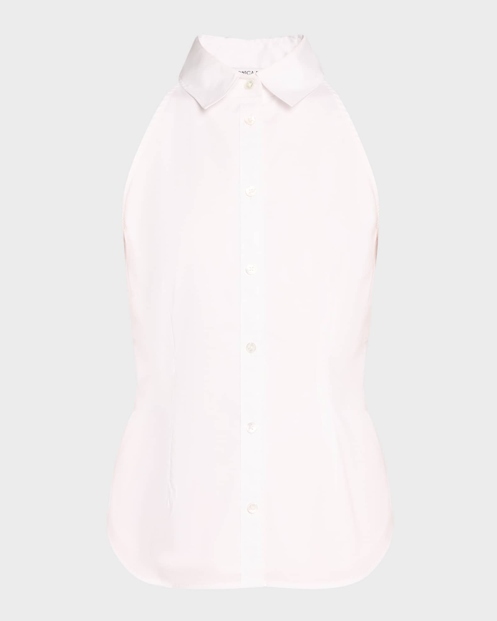 Veronica Beard Harper Sleeveless Button-Front Top