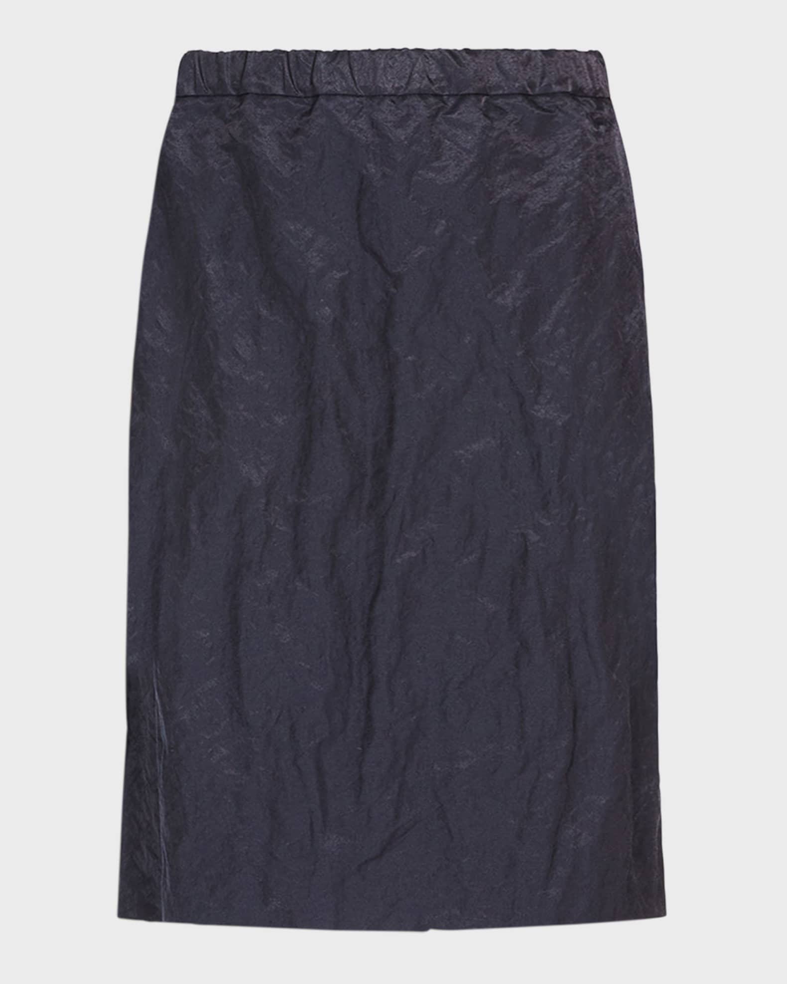 Weekend Max Mara Eritrea Crinkled Straight Midi Skirt