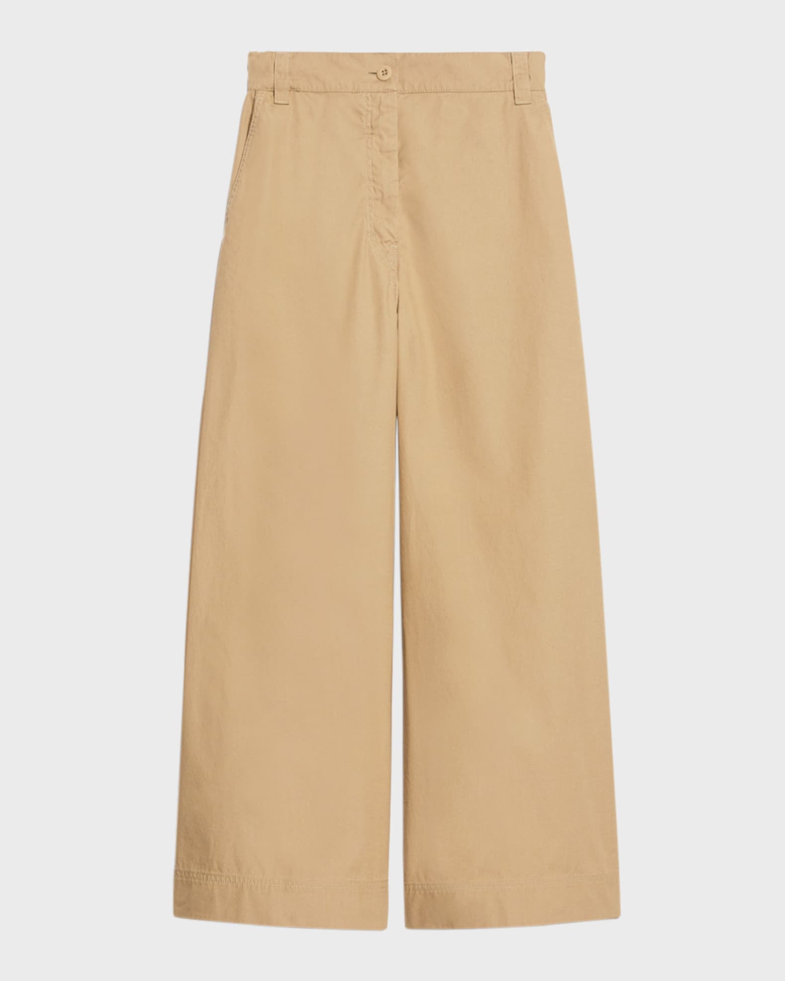Weekend Max Mara Guidea Cropped Wide-Leg Cotton Trousers