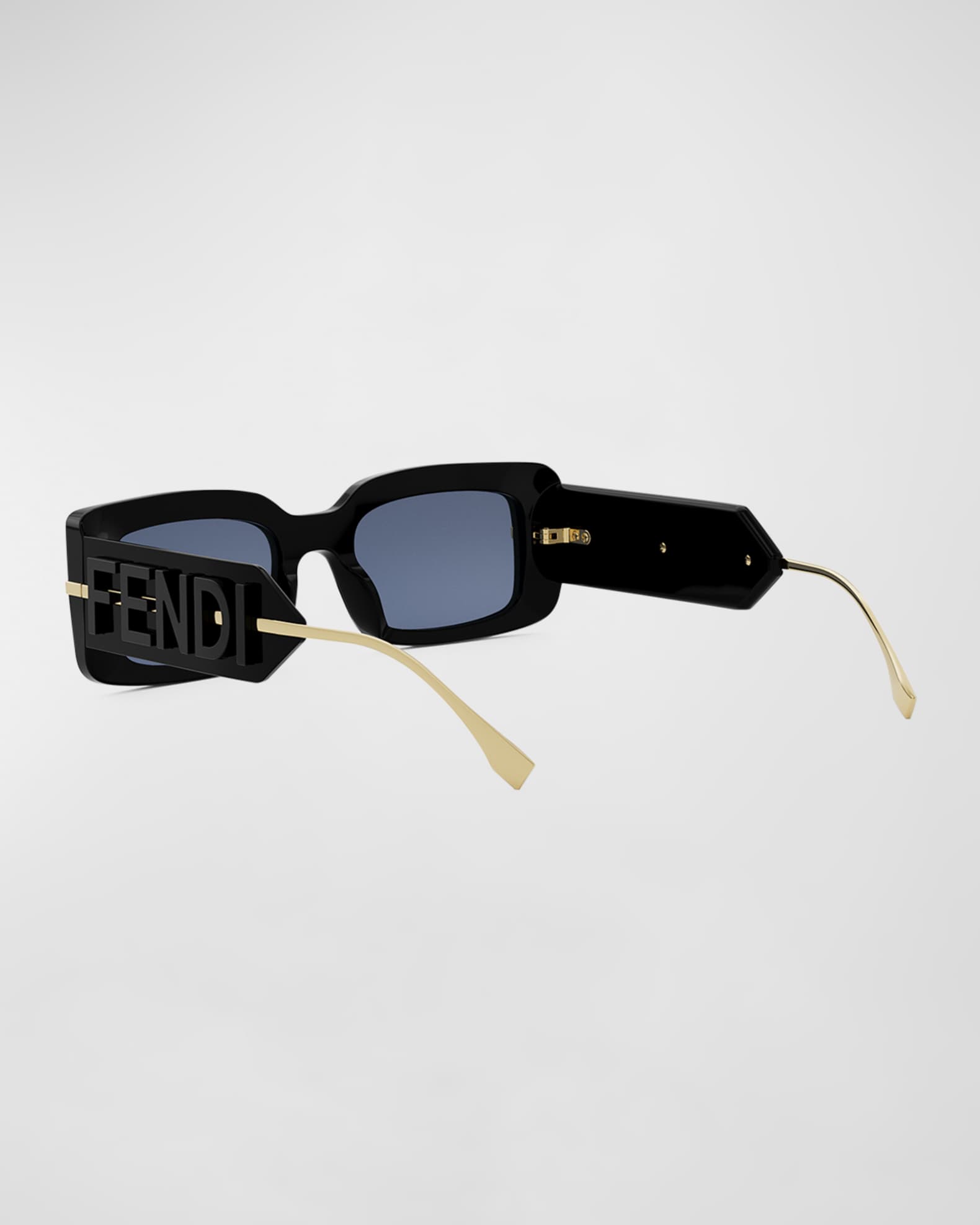 Logo Acetate Rectangle Sunglasses  1