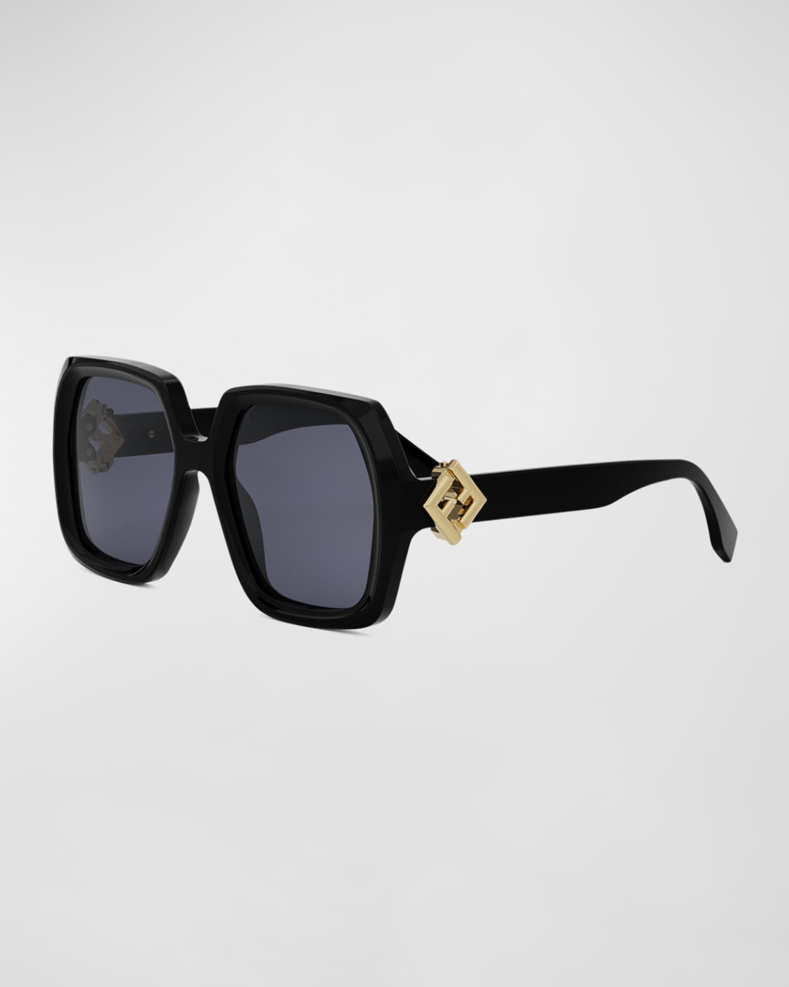 Fendi スクエア型サングラス ブラック FF Squared Black | Fendi