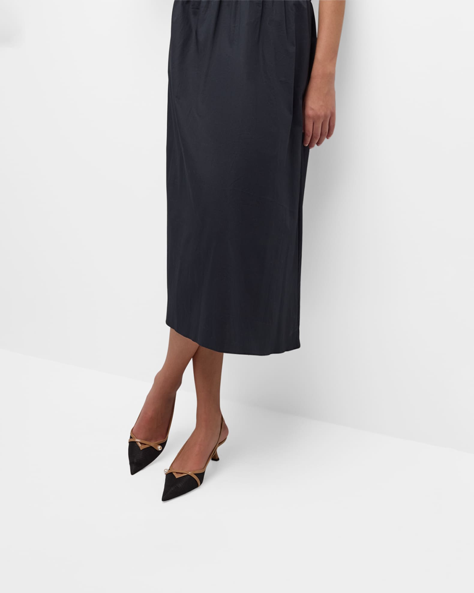 Amita Mesh Mary Jane Slingback Pumps 1