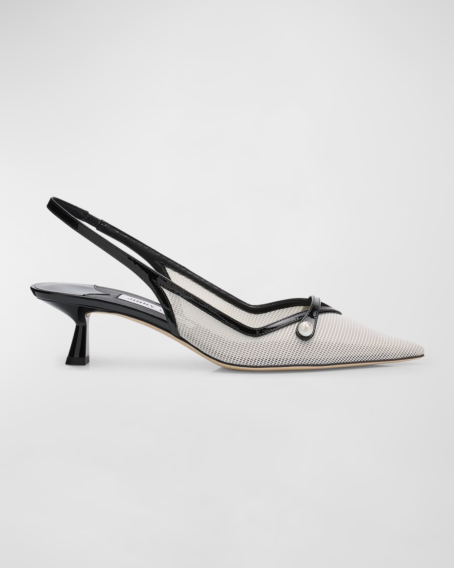 SALE!!Jimmy Choo★AMITA Jimmy Choo Amita Mesh Pearly-Strap Slingback Pumps | Neiman