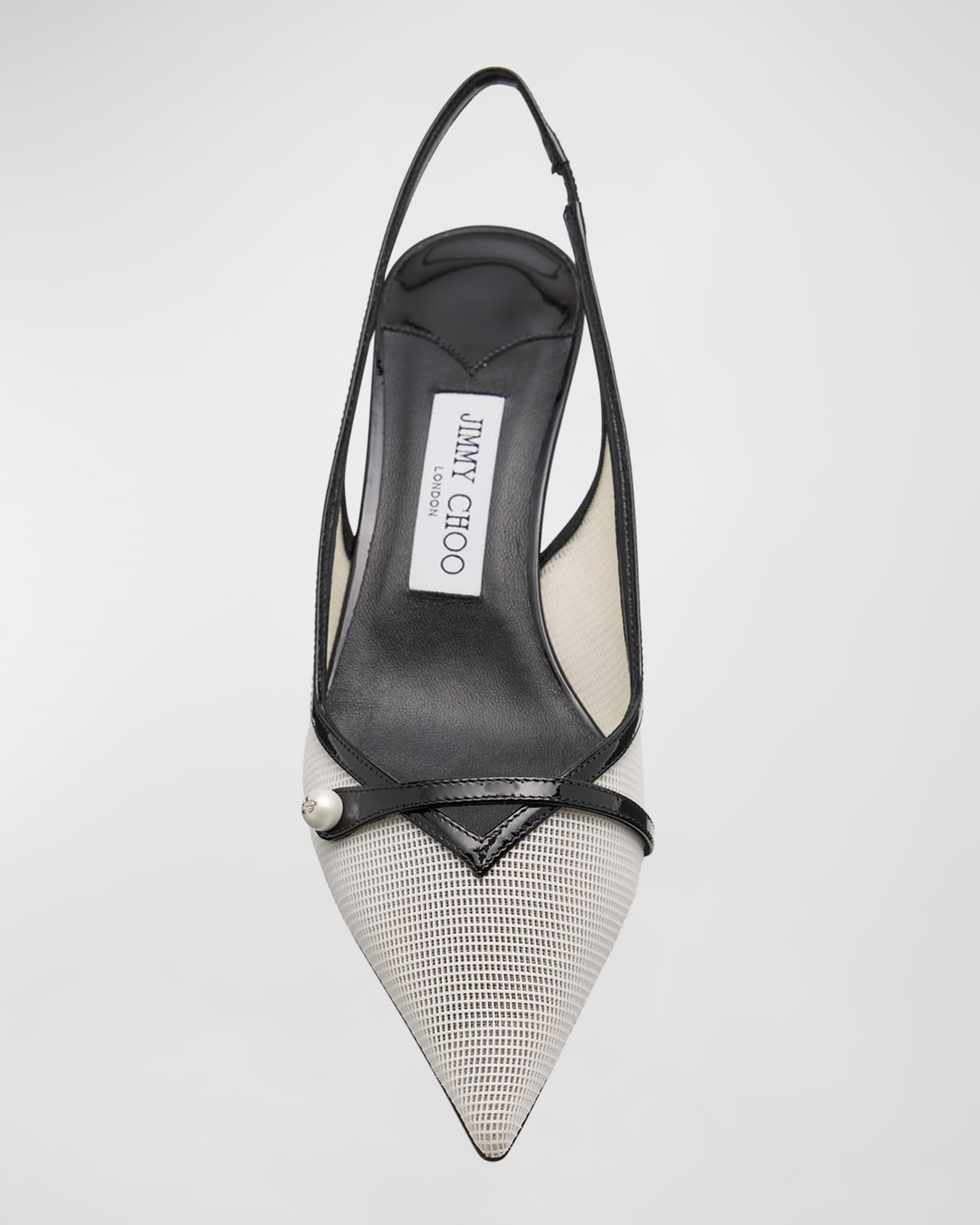 Jimmy Choo Amita Mesh Pearly-Strap Slingback Pumps | Neiman