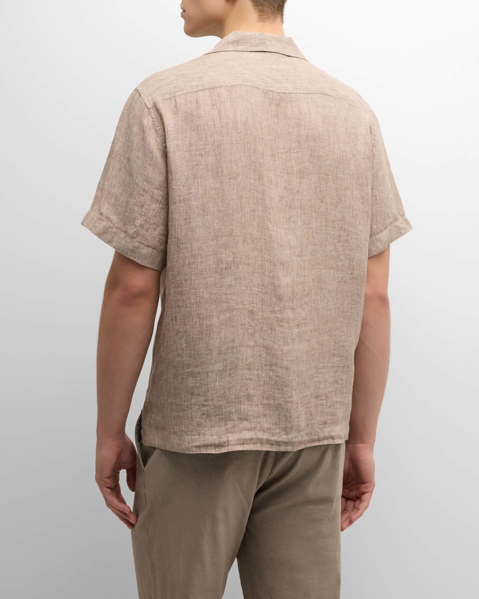 Frescobol Carioca Men's Angelo Linen Camp Shirt | Neiman Marcus
