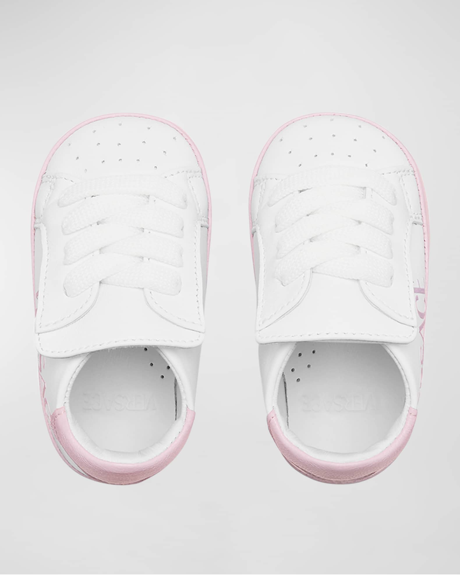 Girl's Logo-Print Leather Pre-Walkers, Newborn-12M 1
