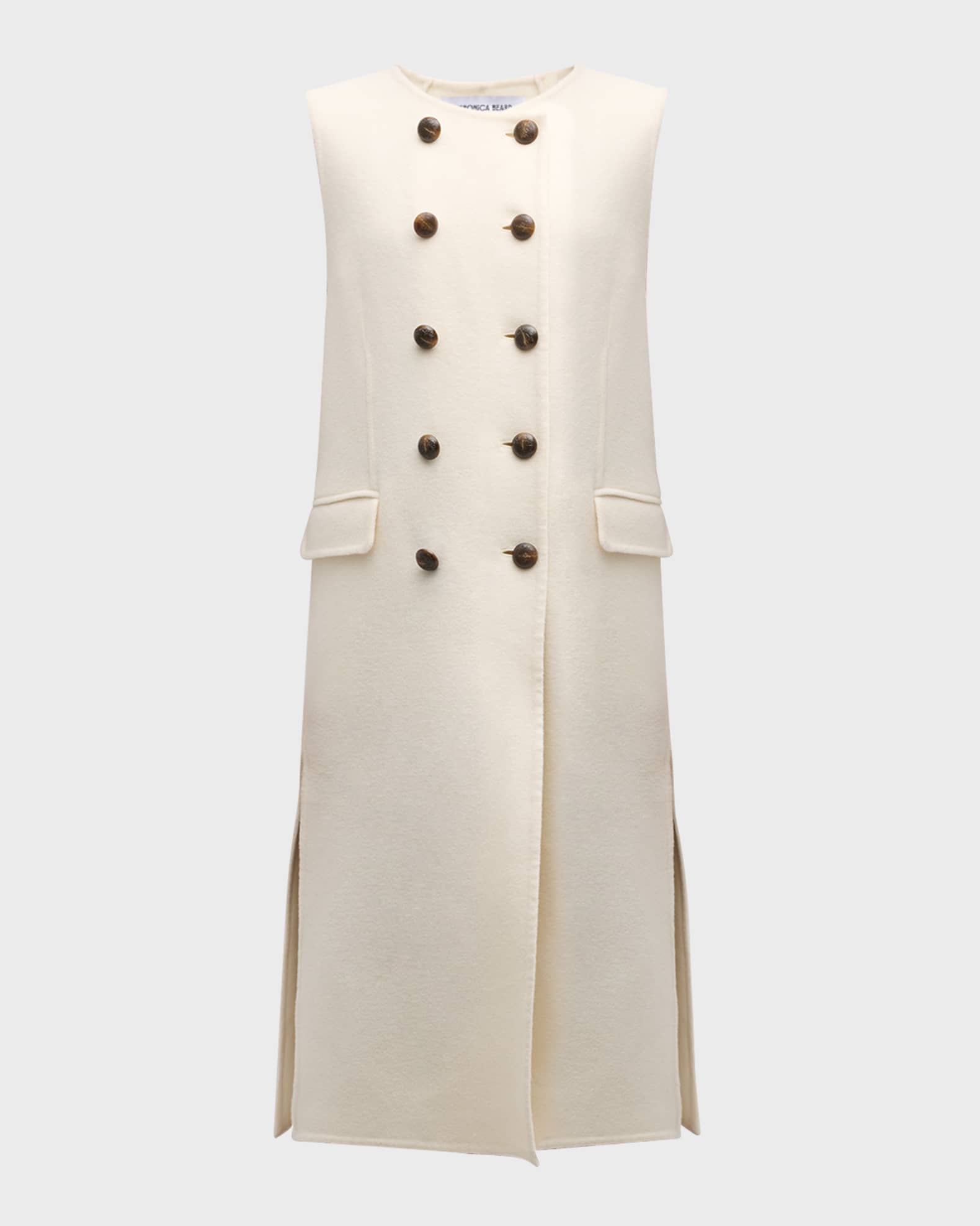 Veronica Beard Hoxton Long Wool-Blend Vest