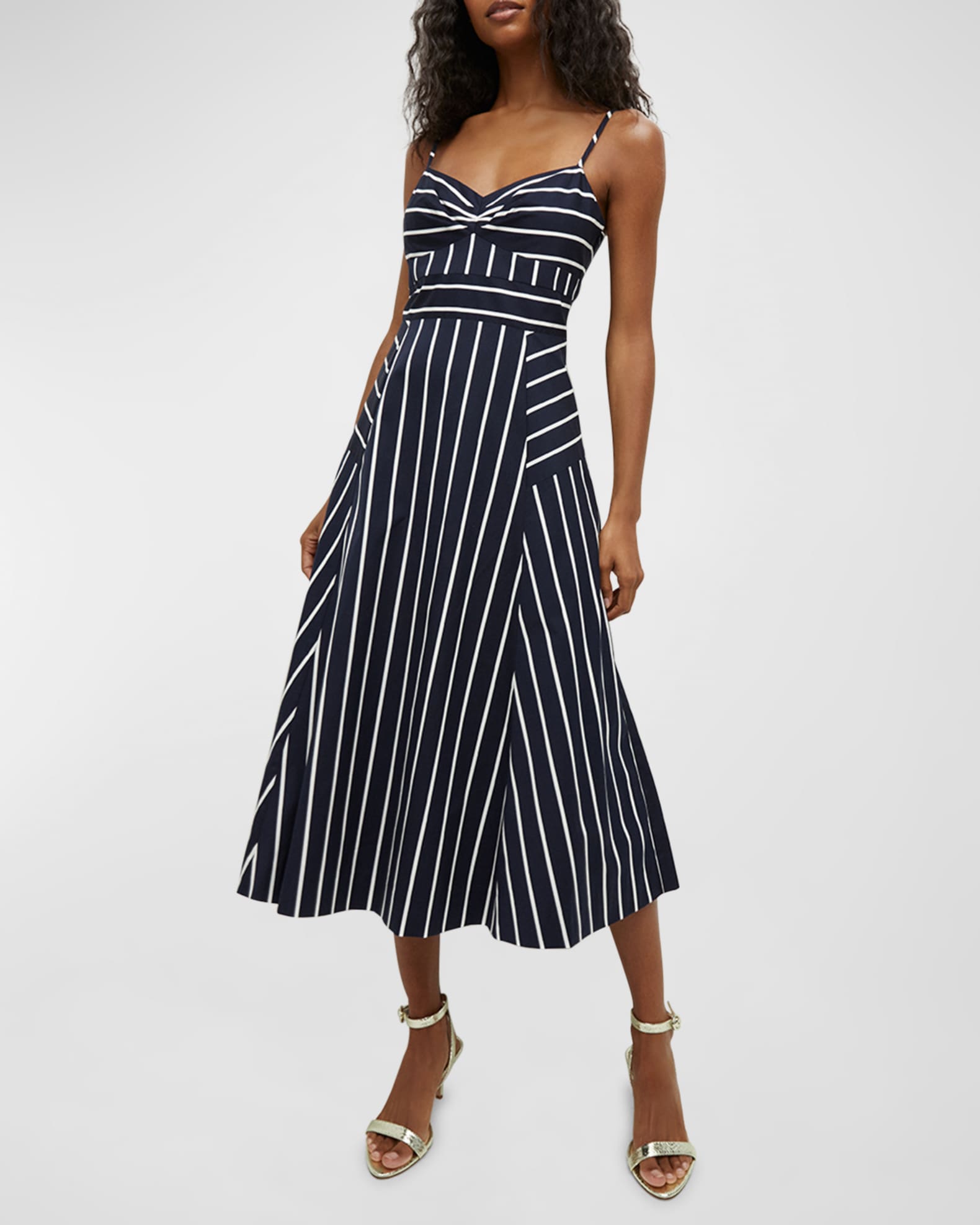 Veronica Beard Blige Striped Dress Navy White Size 12