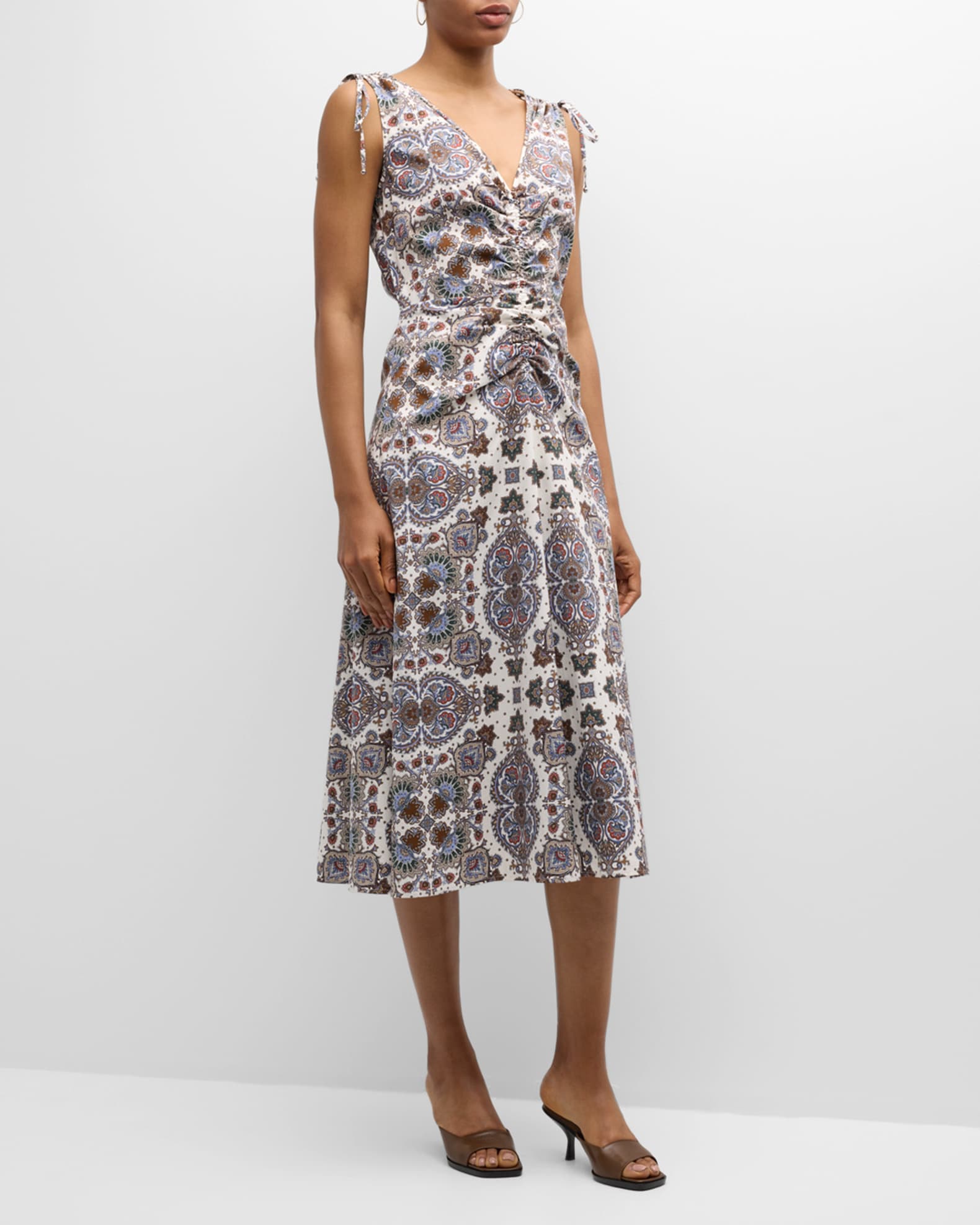 Veronica beard ruched dress cheap