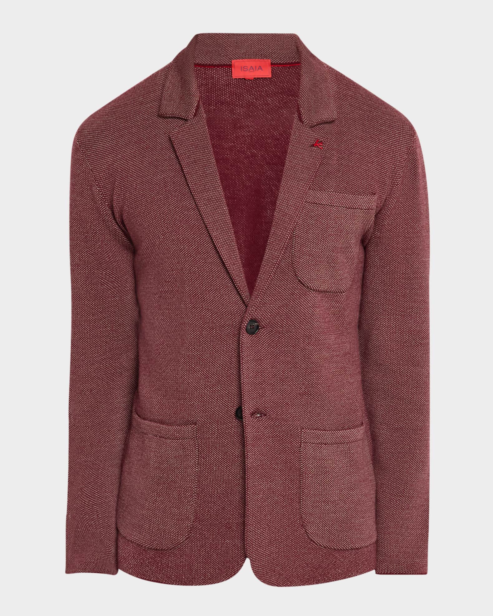 Isaia Men s Wool Single Breasted Sweater Blazer