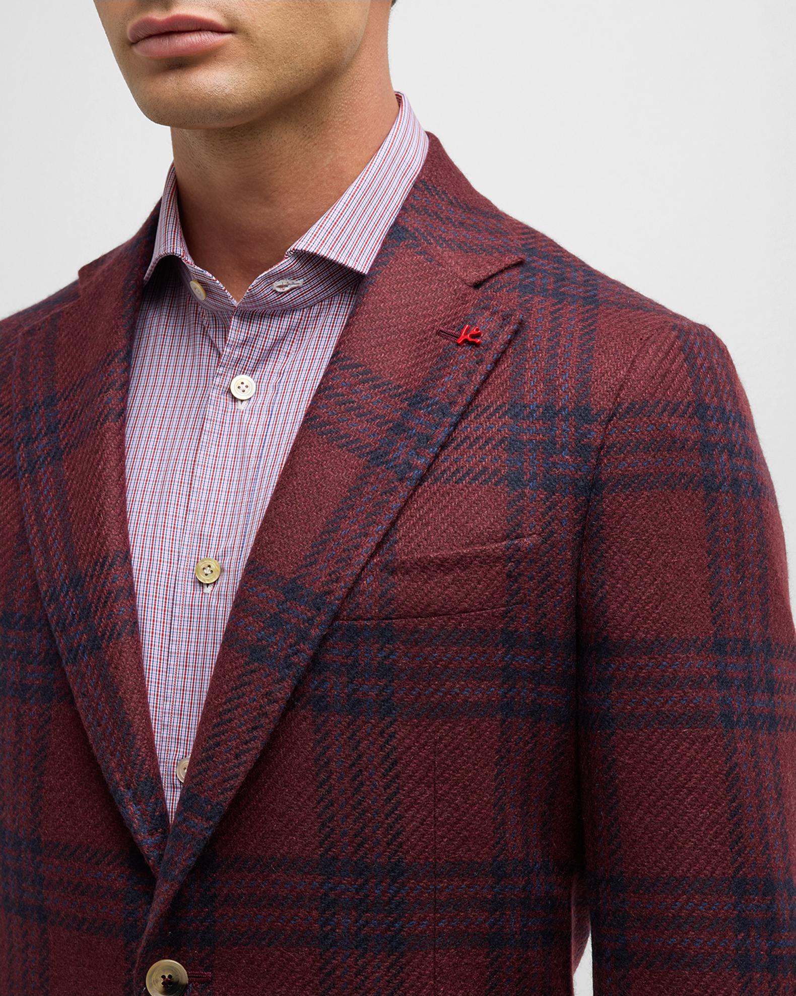 Isaia Men's Large Check Cashmere Sport Coat | Neiman Marcus