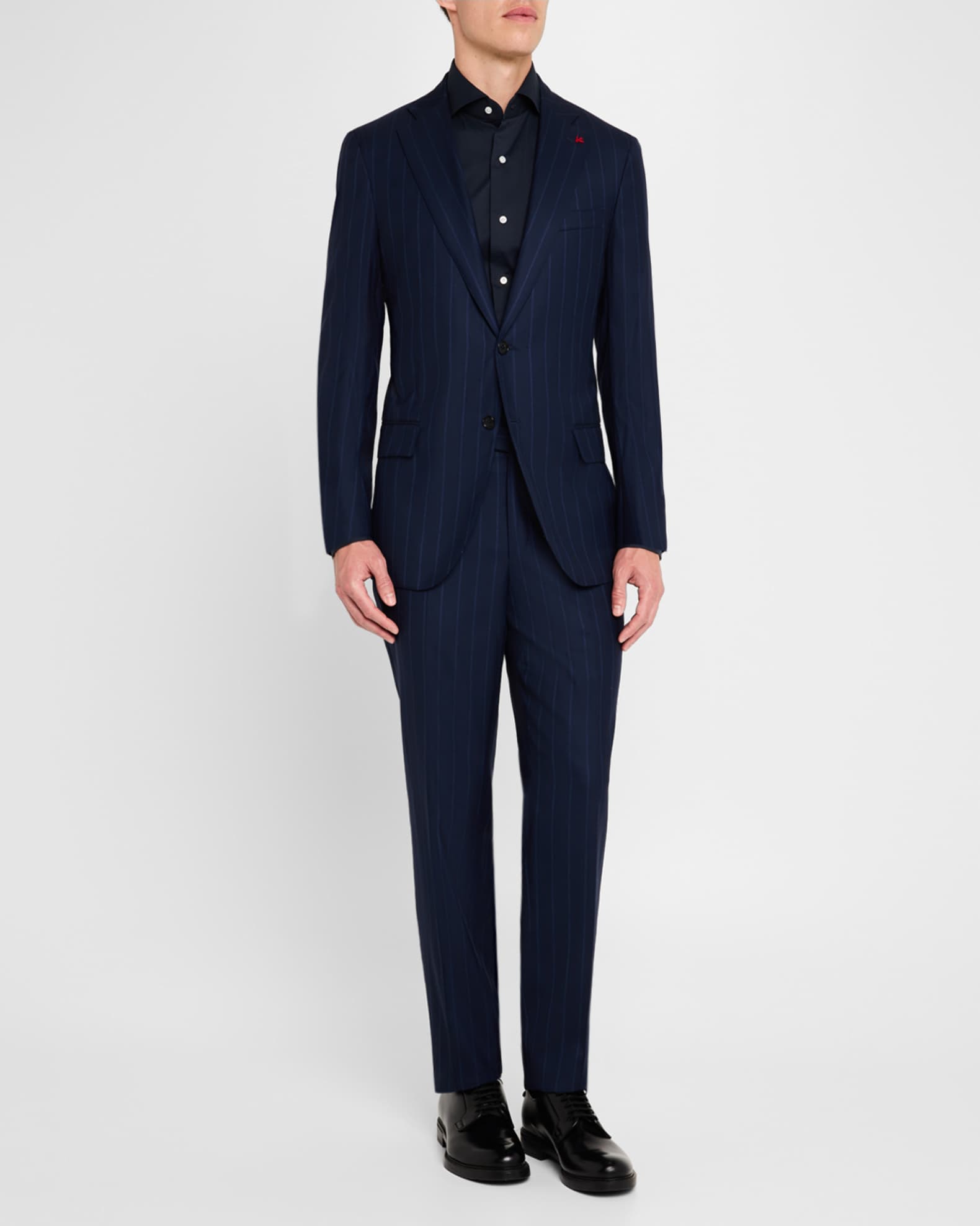 Isaia Men's Striped Wool-Silk Suit Neiman Marcus