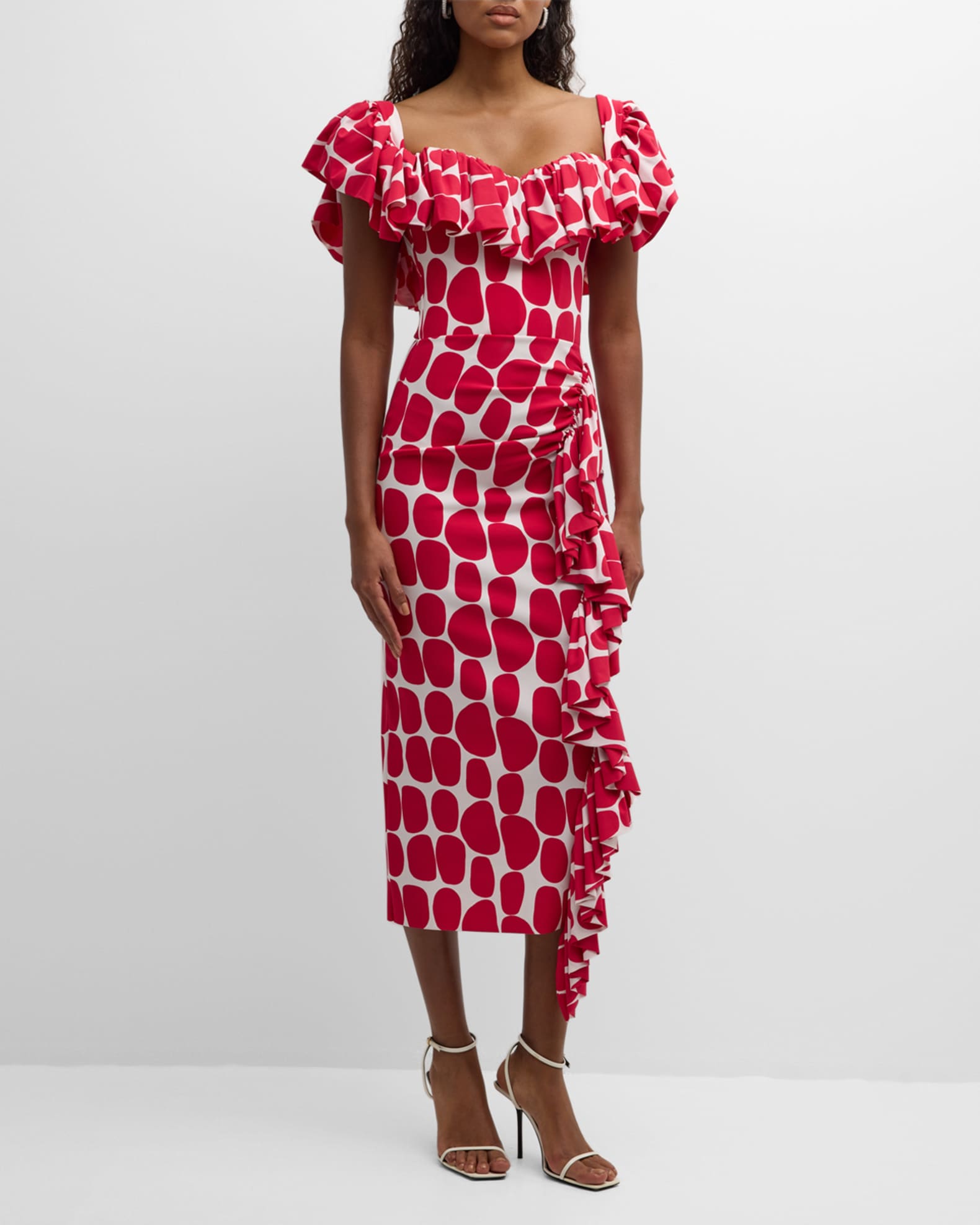 Chiara Boni La Petite Robe Barcelona Giraffea Midi Dress
