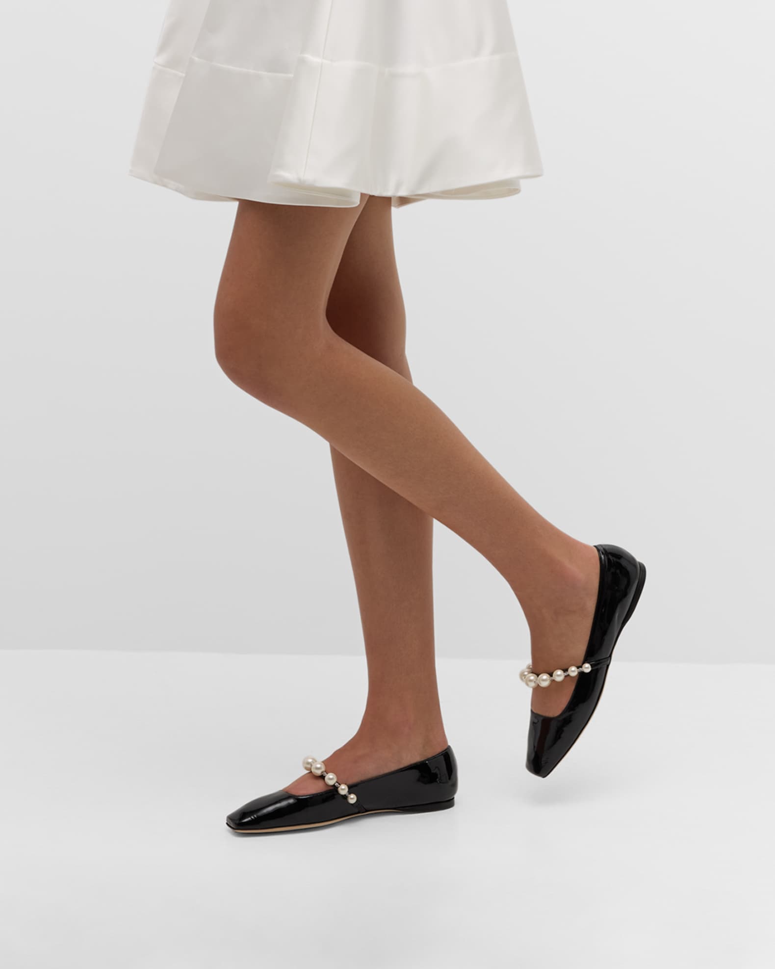 Ade Pearly-Strap Patent Ballerina Flats 1