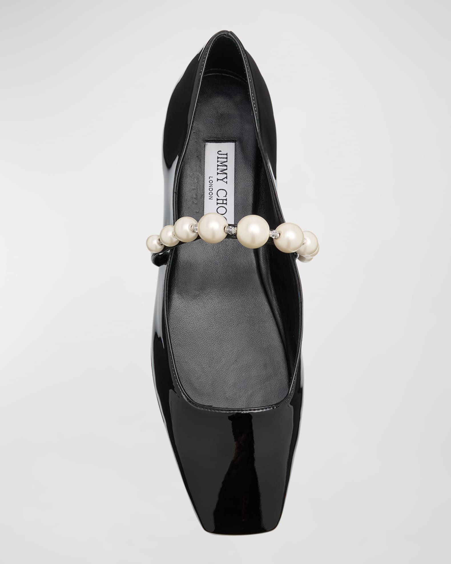 Jimmy Choo Ade Pearly-Strap Patent Ballerina Flats | Neiman Jimmy Choo Ade Pearly-Strap Patent Ballerina Flats | Neiman