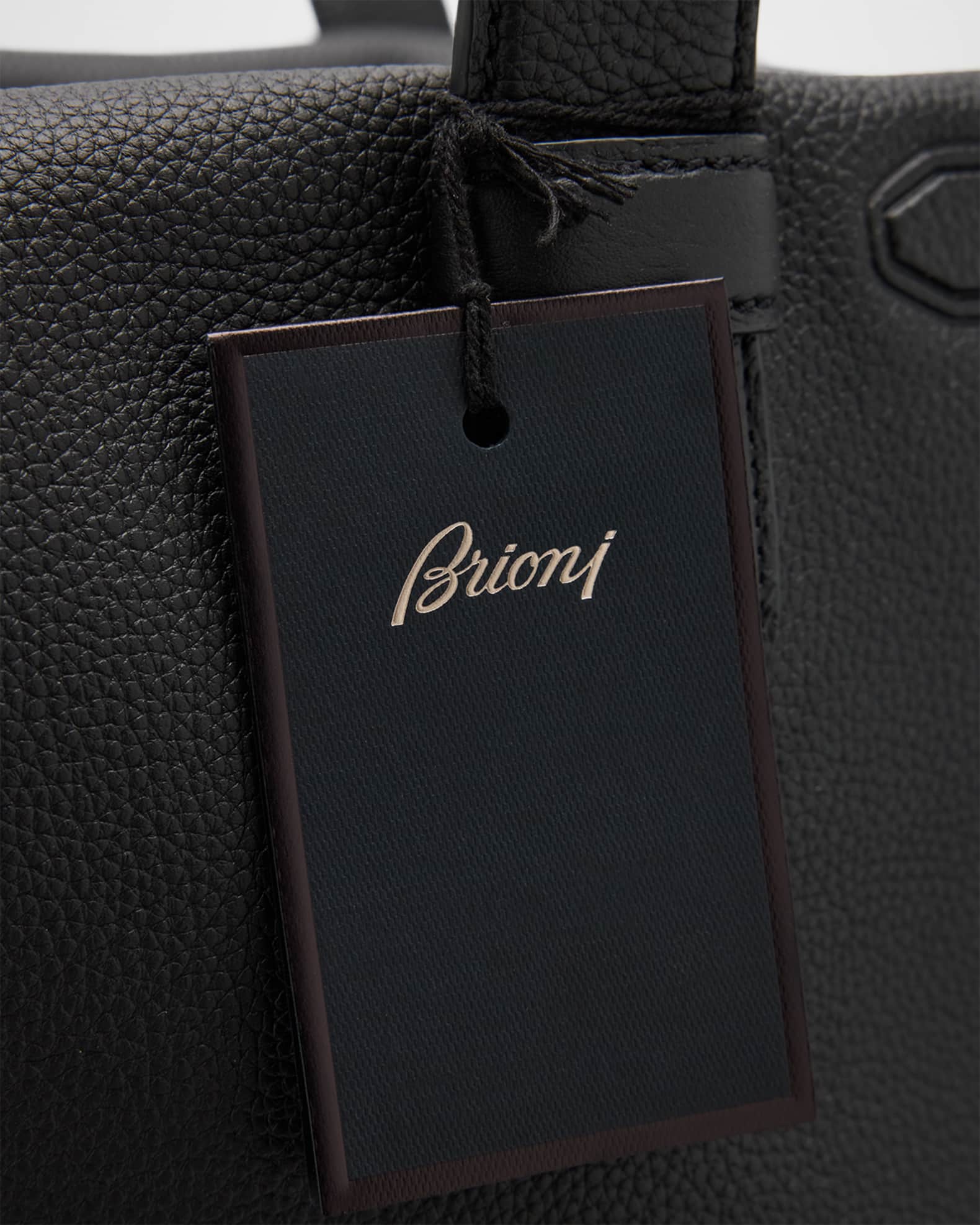 Men s Grained Leather Duffel Bag