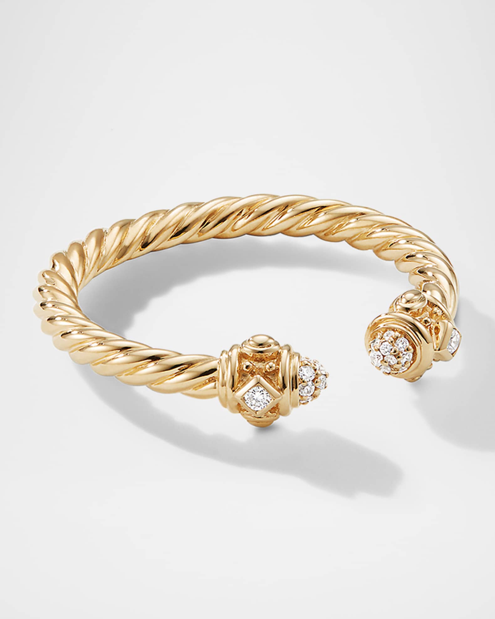 David Yurman Renaissance Ring in 18K Yellow Gold with Diamonds 2.3mm Neiman Marcus