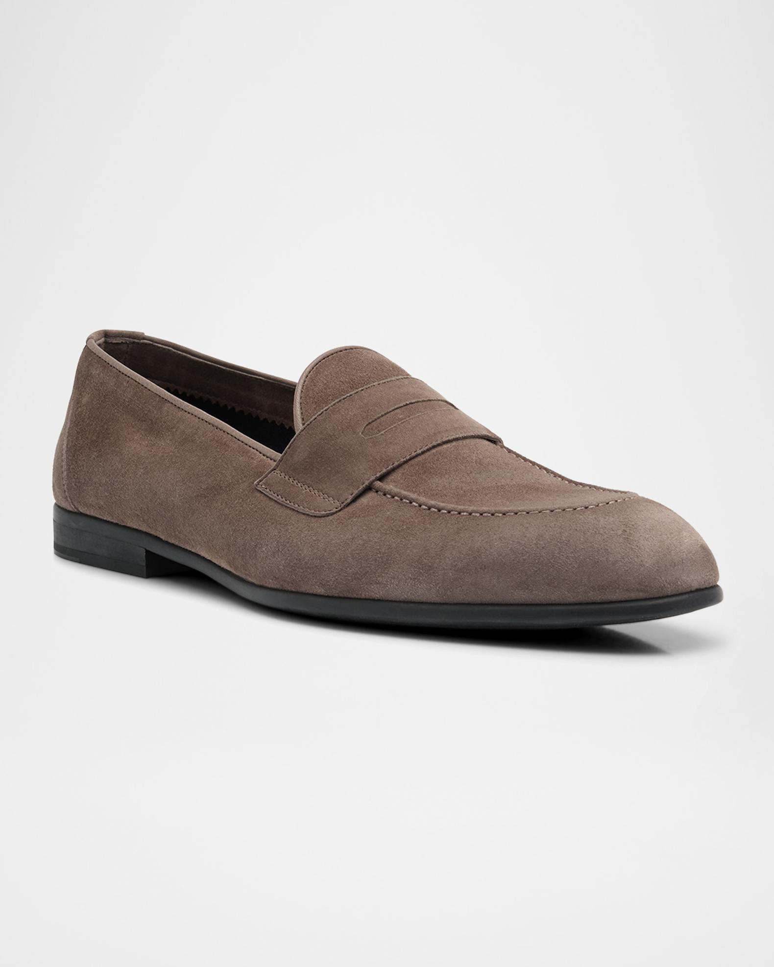 Barney\'s New York Brown Suede Loafers Shoes US Men\'s Size 10.5 Made in Italy Barneys New York M Loafer Casual Shoes for Men for sale | eBay main image 2