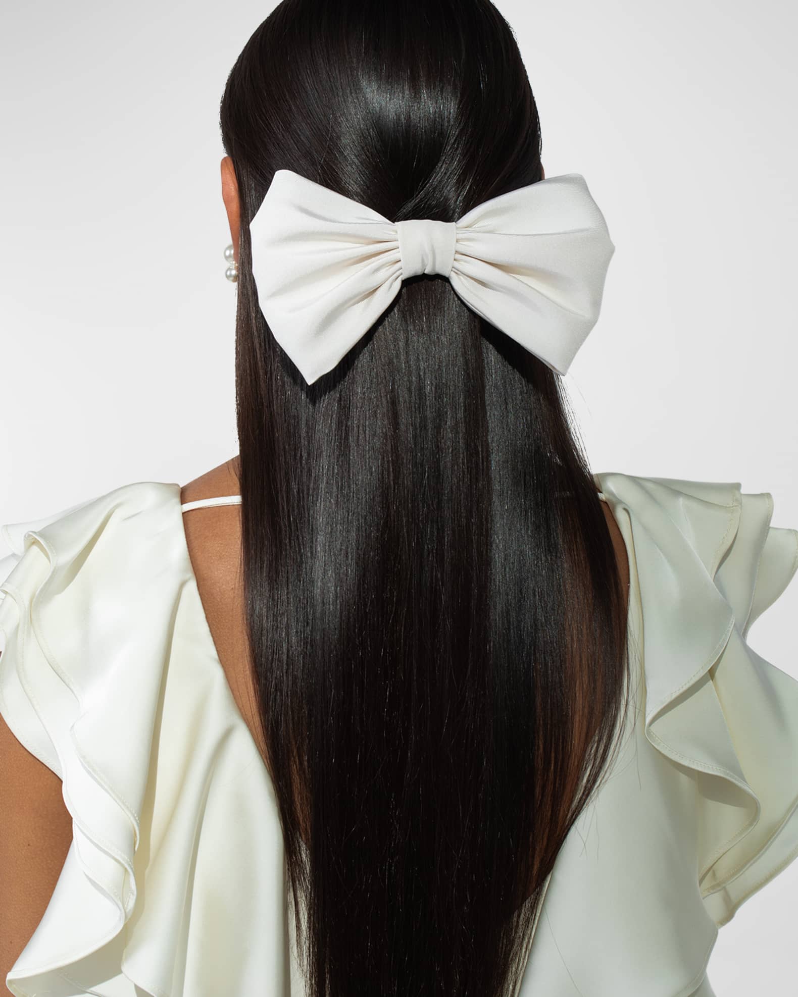 Trisha Silk Bow Barrette  1