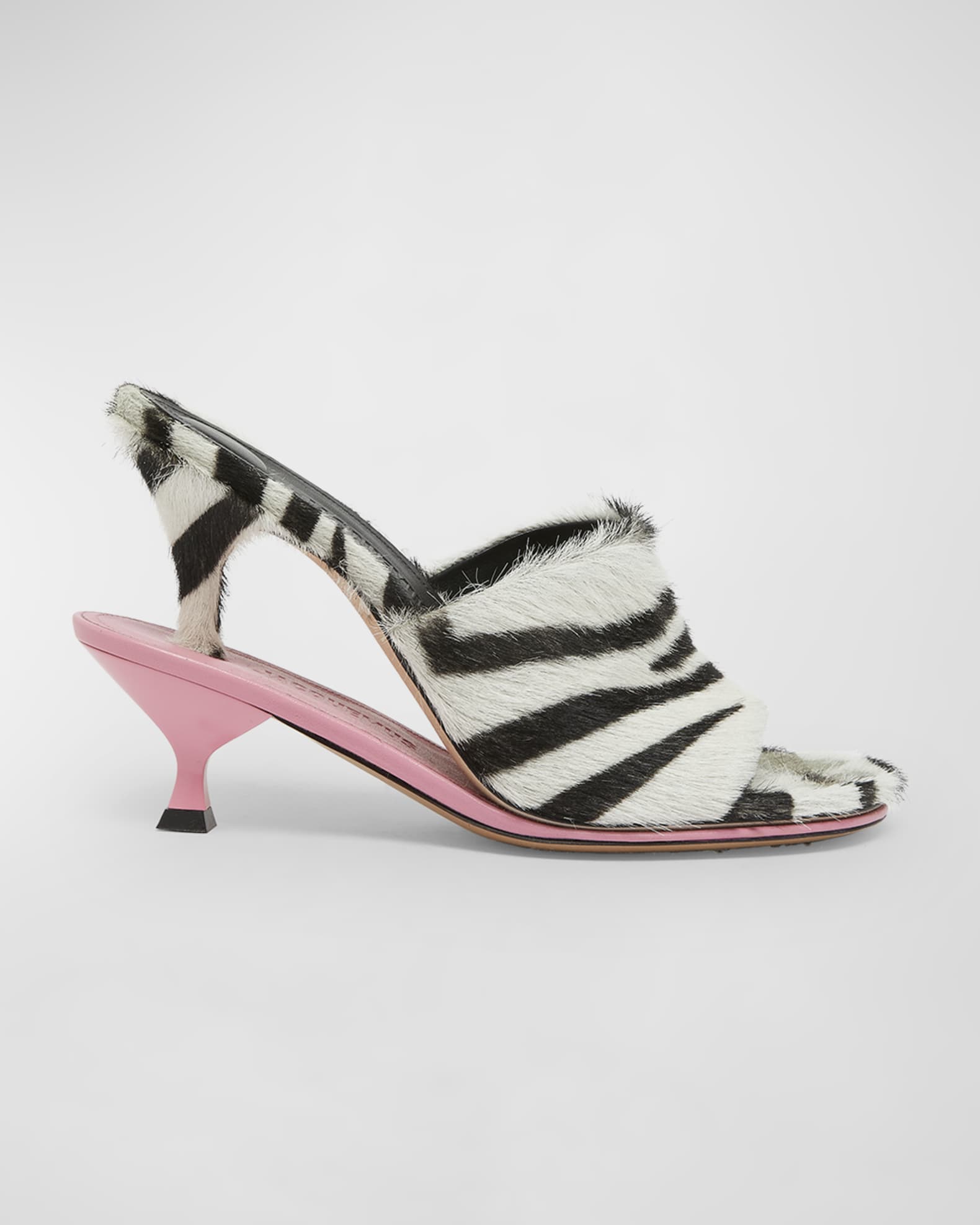 Jacquemus Les Doubles Mules Zebra Print Sandals Neiman Marcus