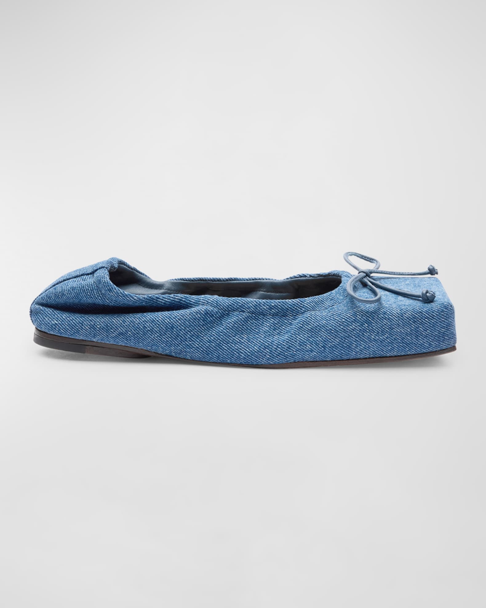 Jacquemus Denim Bow Ballerina Flats