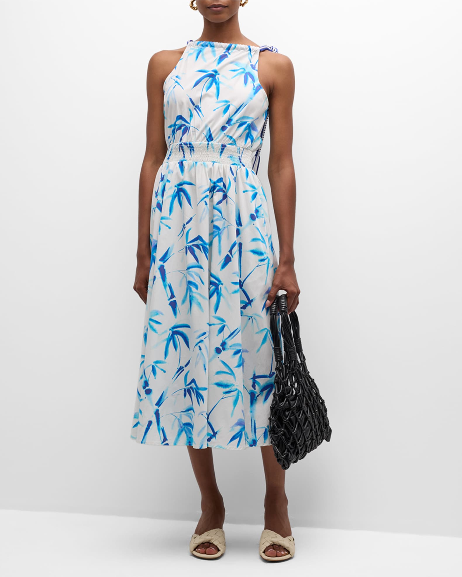 Halter Sleeveless Midi Dress