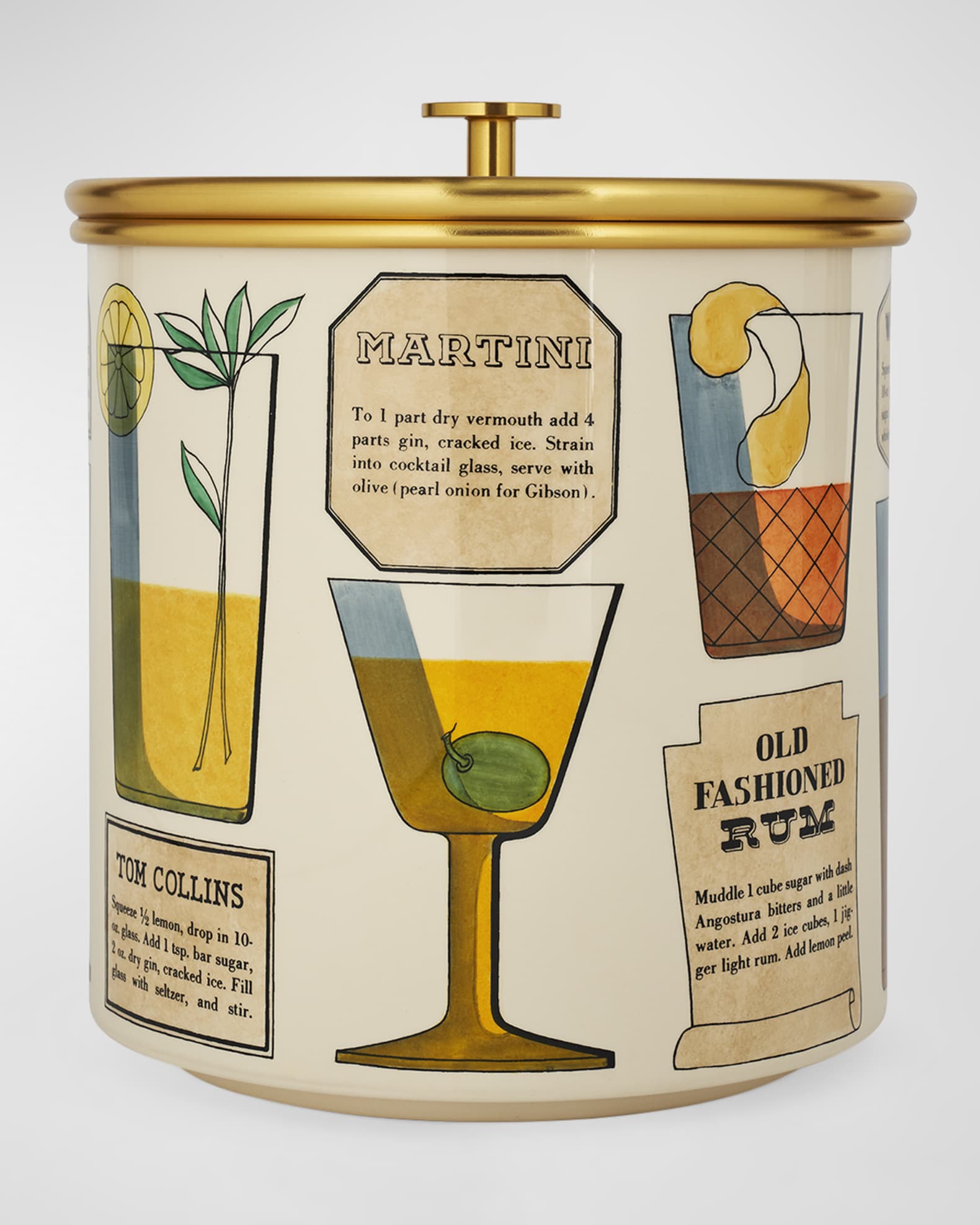 Fornasetti Cocktail Recipes Ice Bucket Neiman Marcus