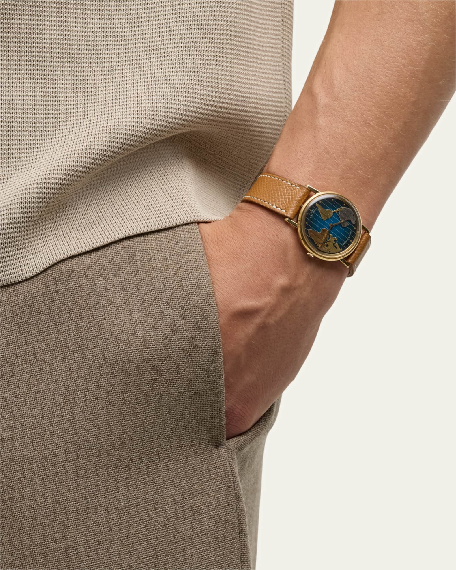 Vintage Watches Lucien Piccard World Time 34mm Vintage 1960s Watch Neiman Marcus