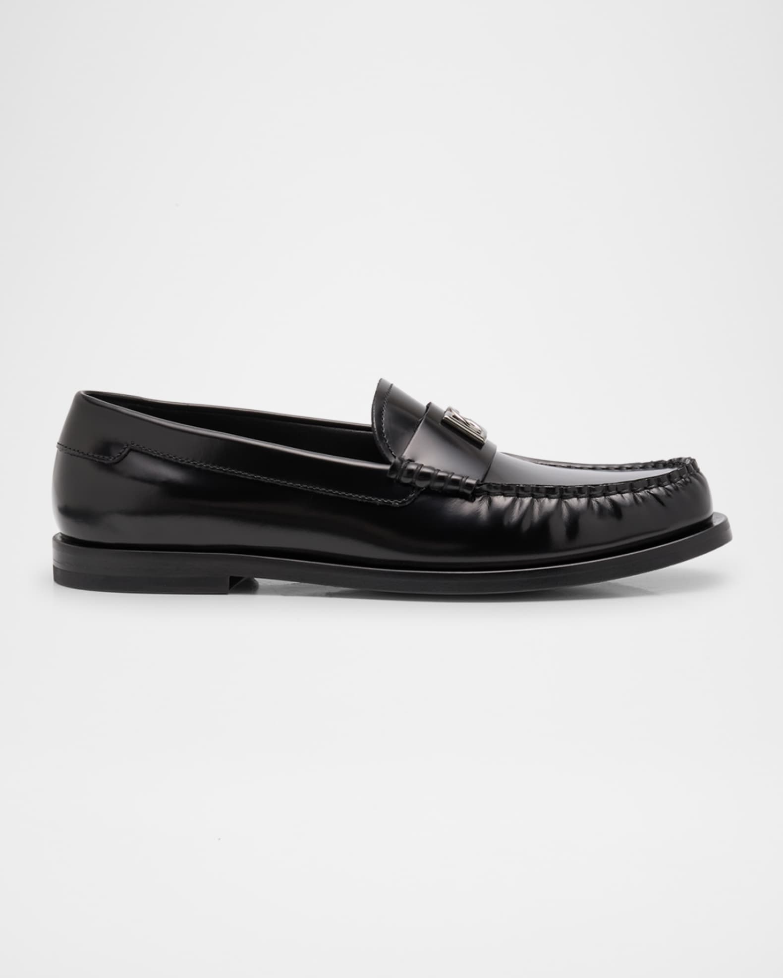 DG Medallion Leather Classic Loafers 0