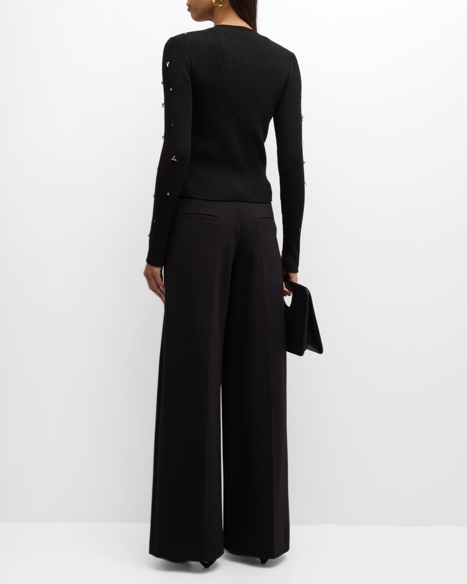 Dorothee Schumacher Embellished Sweater in Black Chocolate main image 1