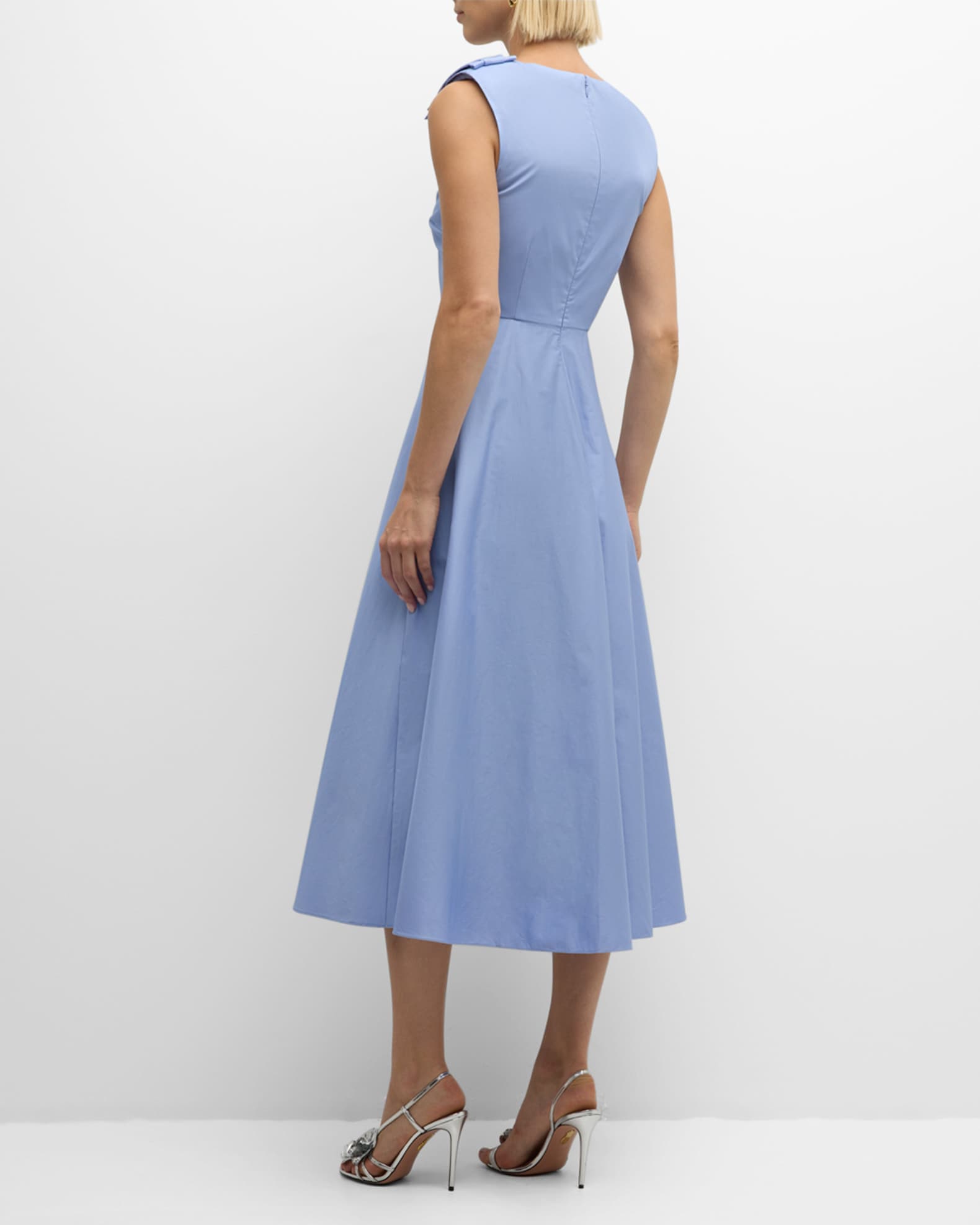 POPLIN DRESS WITH SHAWL DETAIL