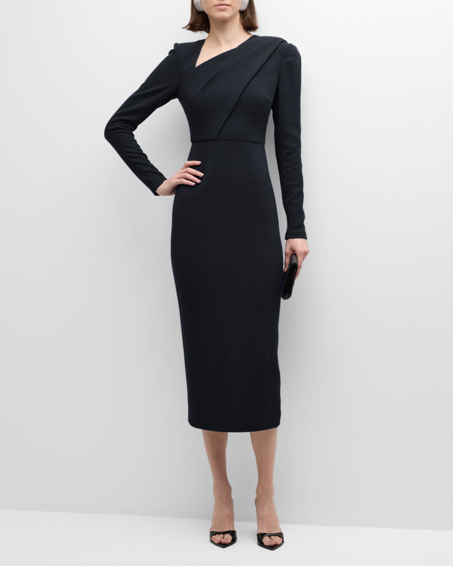 FRV White crepe long sleeve maxi dress - Mörfelden-Walldorf main image 1