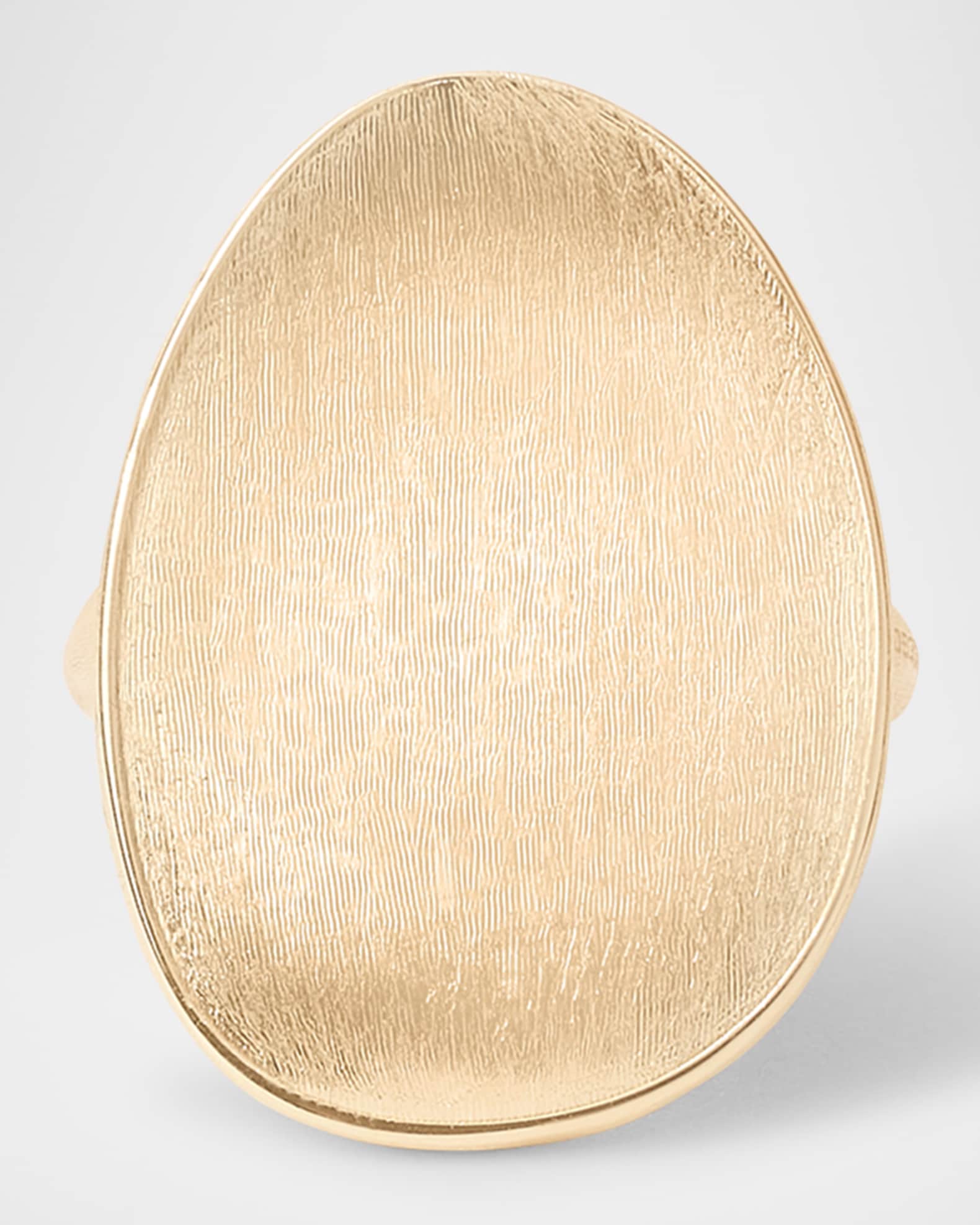18K Yellow Gold Oval Ring 0
