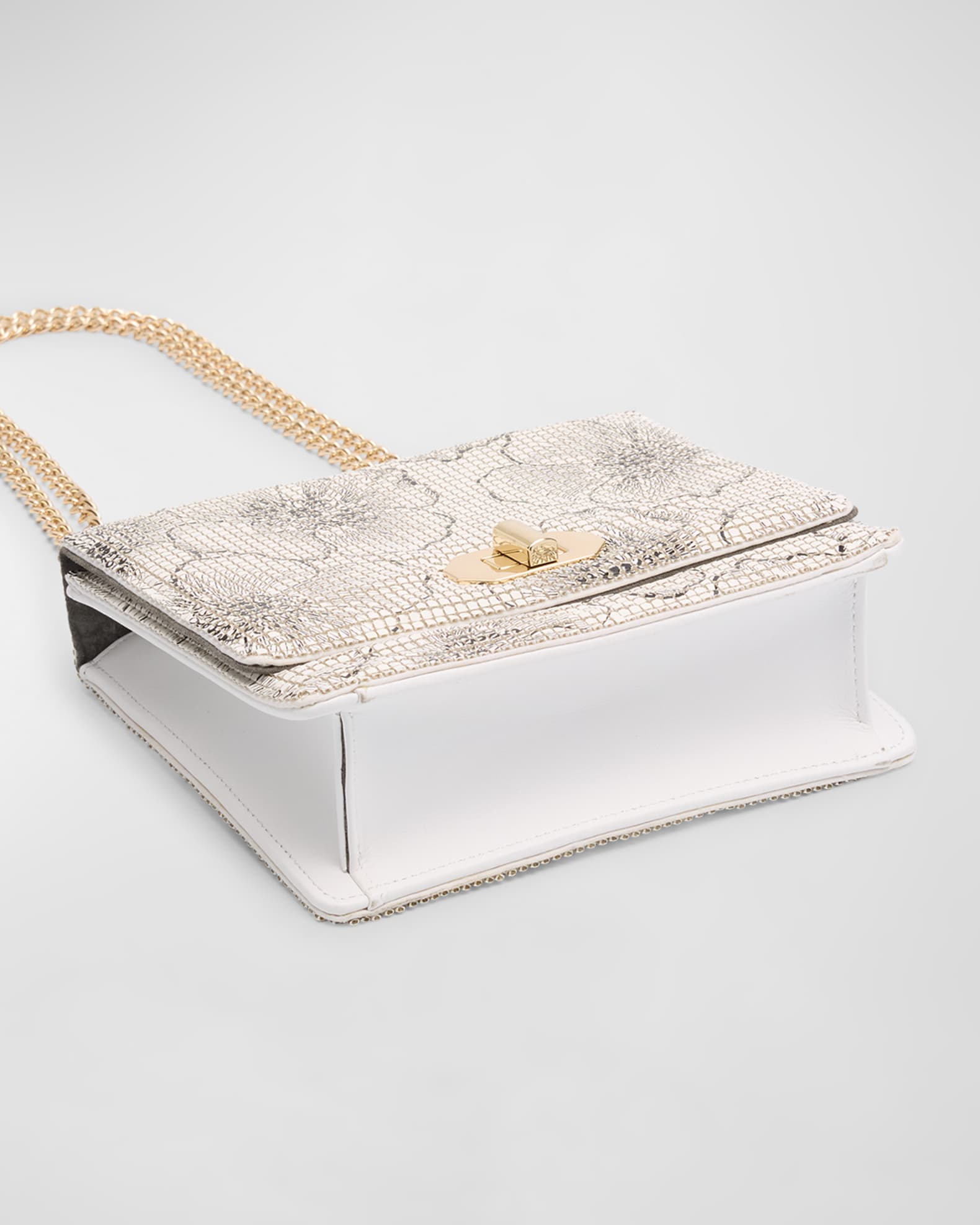 Mesh Floral Suede Shoulder Bag 1