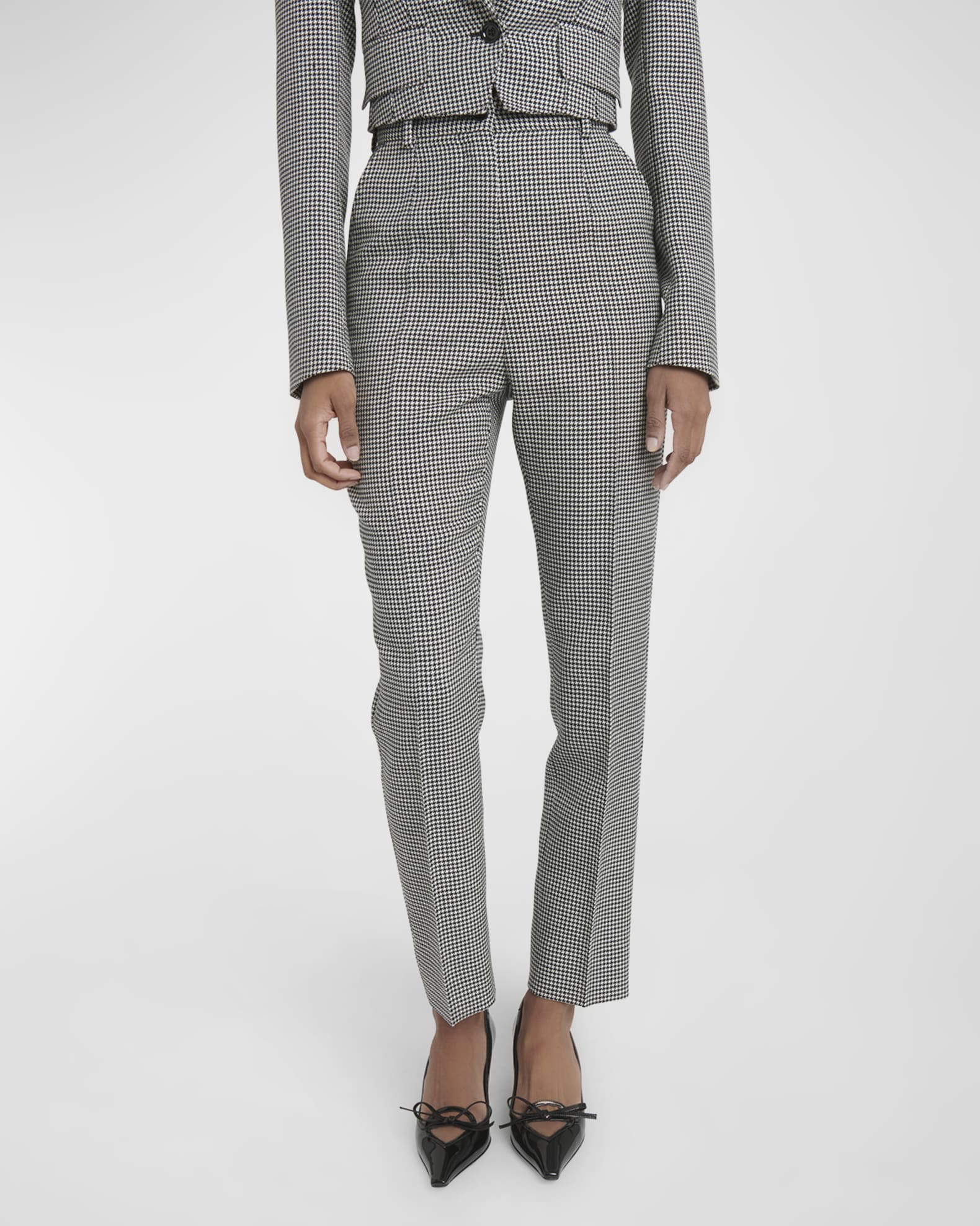 Pied De Poul Wool Straight-Leg Pants 1