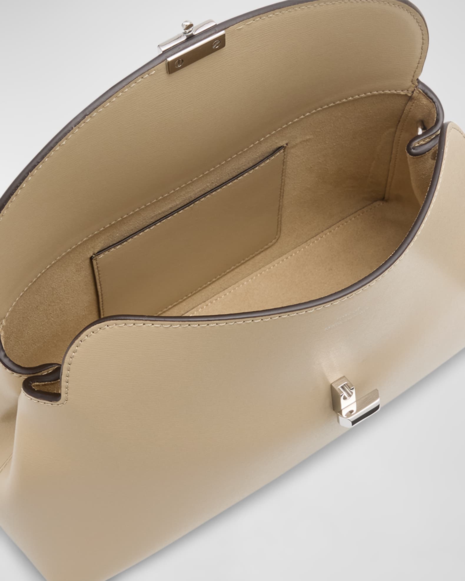 ハンドバッグ NEW TOTEME T-Lock Small Leather clutch Fawn T-Lock leather clutch fawn – TOTEME