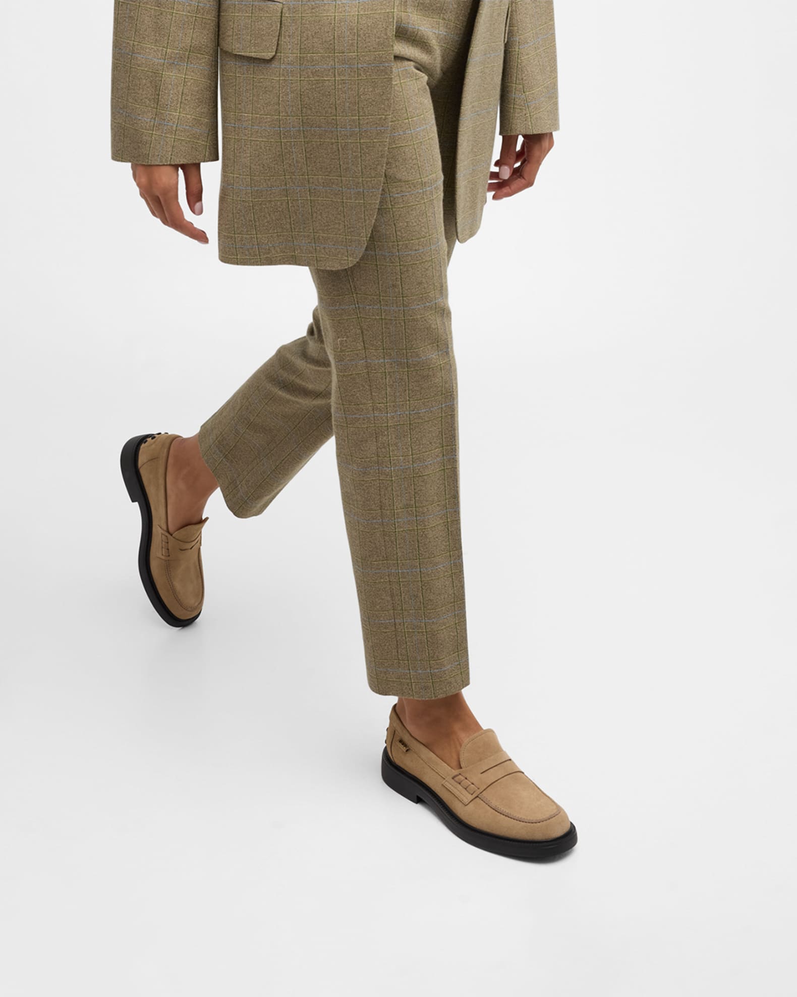 Gomma Suede Penny Loafers 1