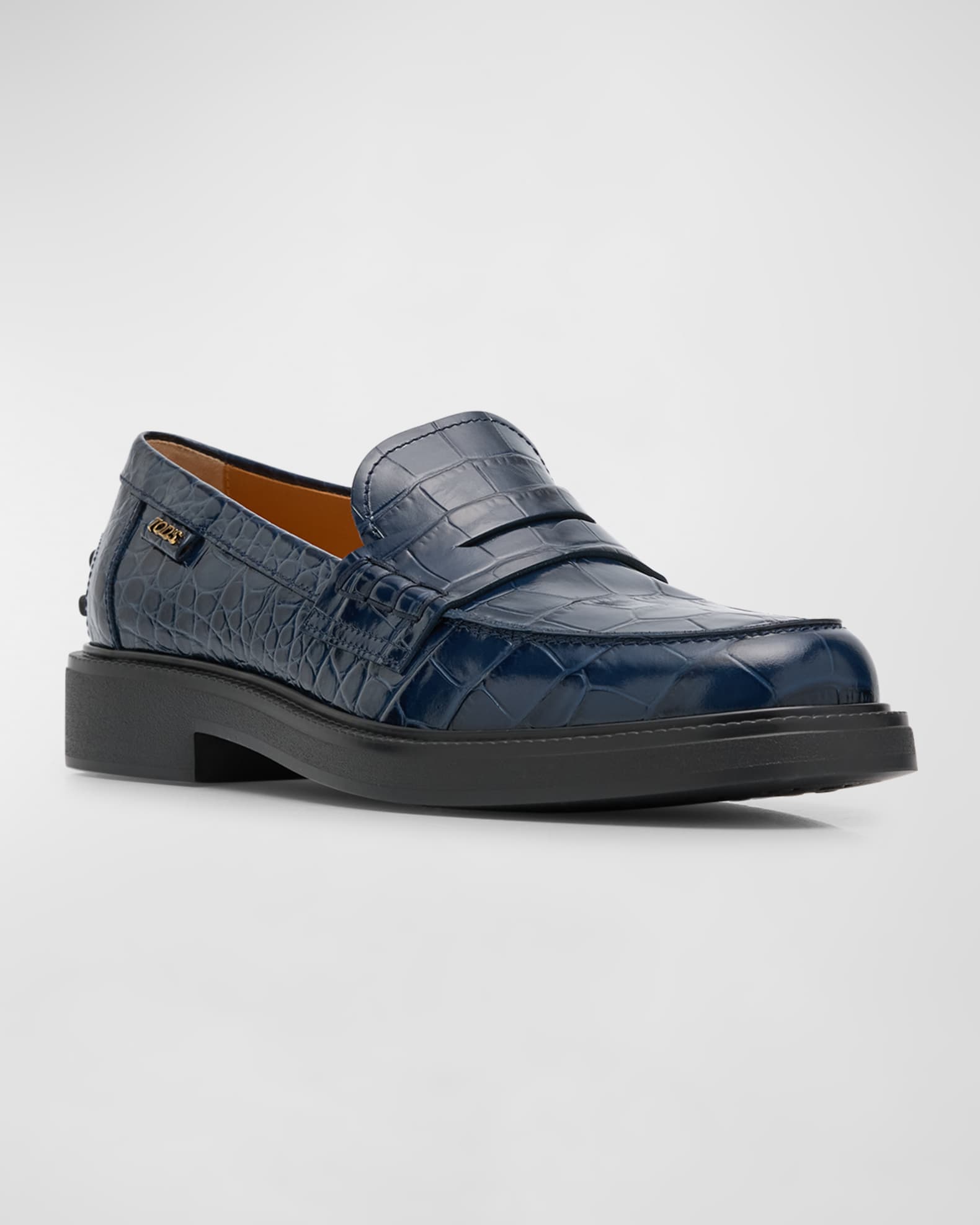 Gomma Croco Classic Penny Loafers 1