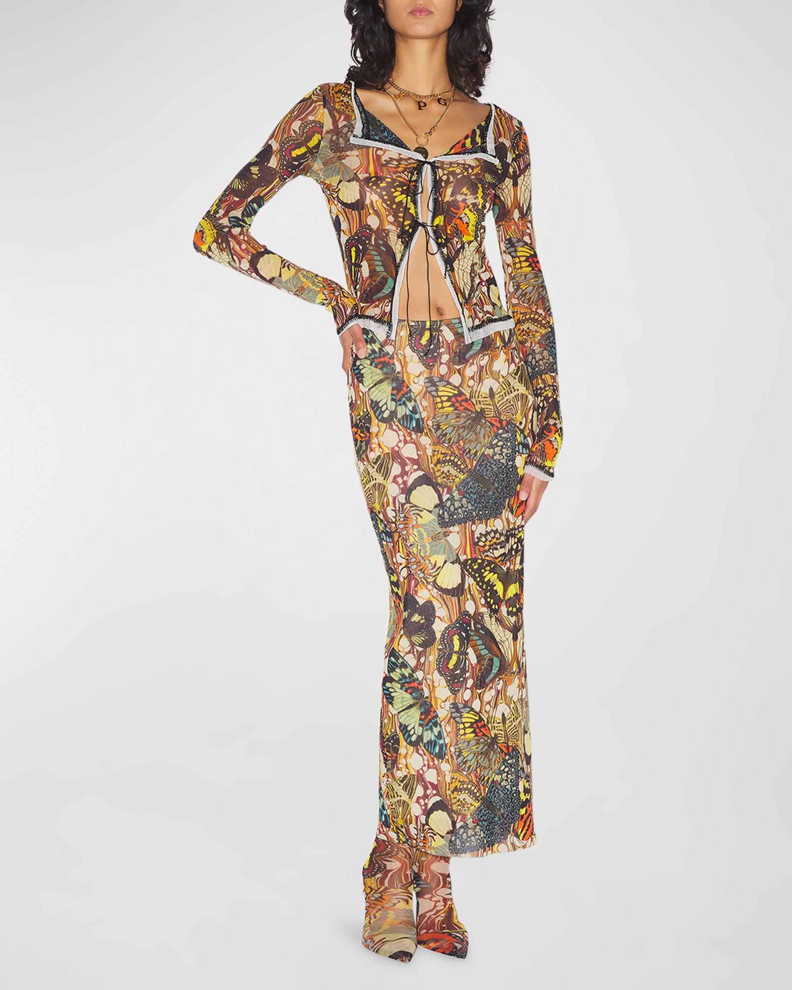 Cardigan Kimono Papillon Free People Taille M - Occasion Très Bon état, Couleur Beige