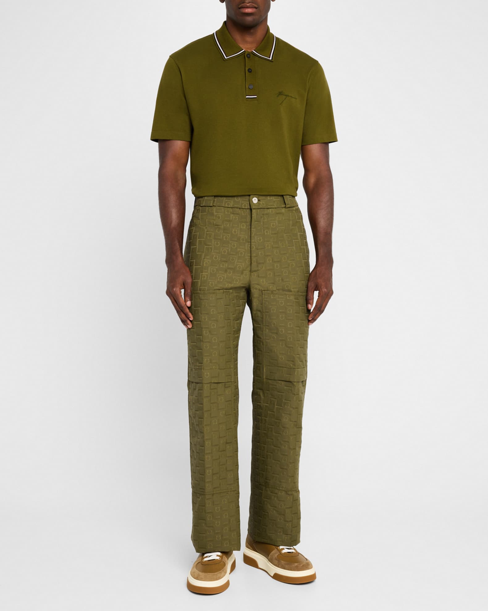 Men's Monogram Jacquard Cargo Pants 1