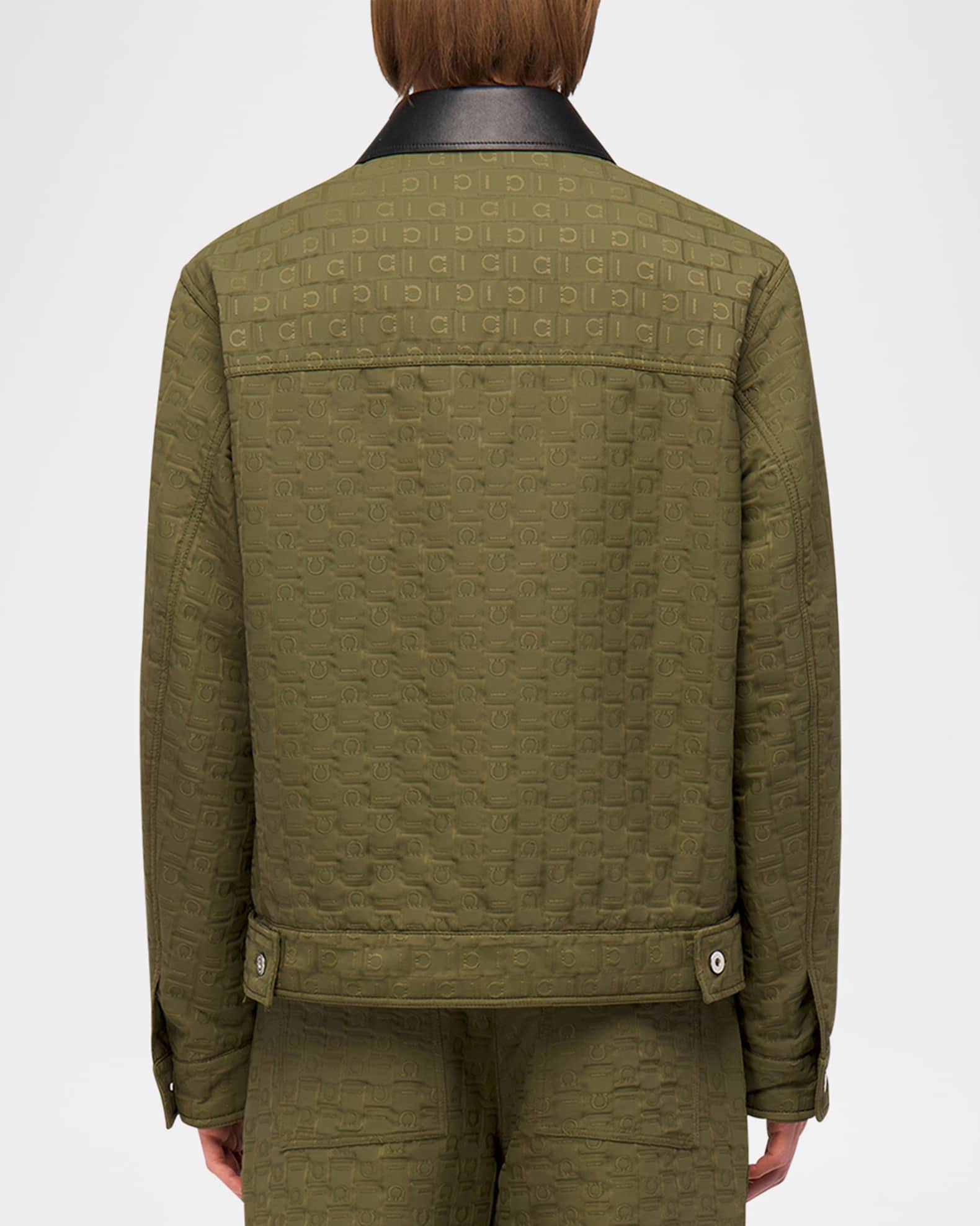 Ferragamo Men's Monogram Jacquard Jacket | Neiman Marcus