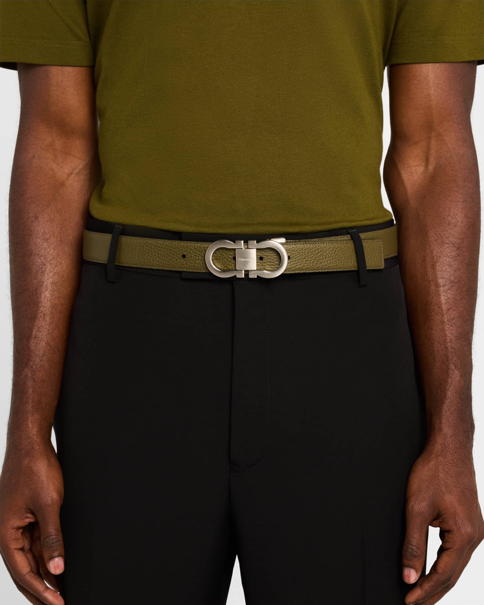 Men's Gancini Reversible Leather Belt 1